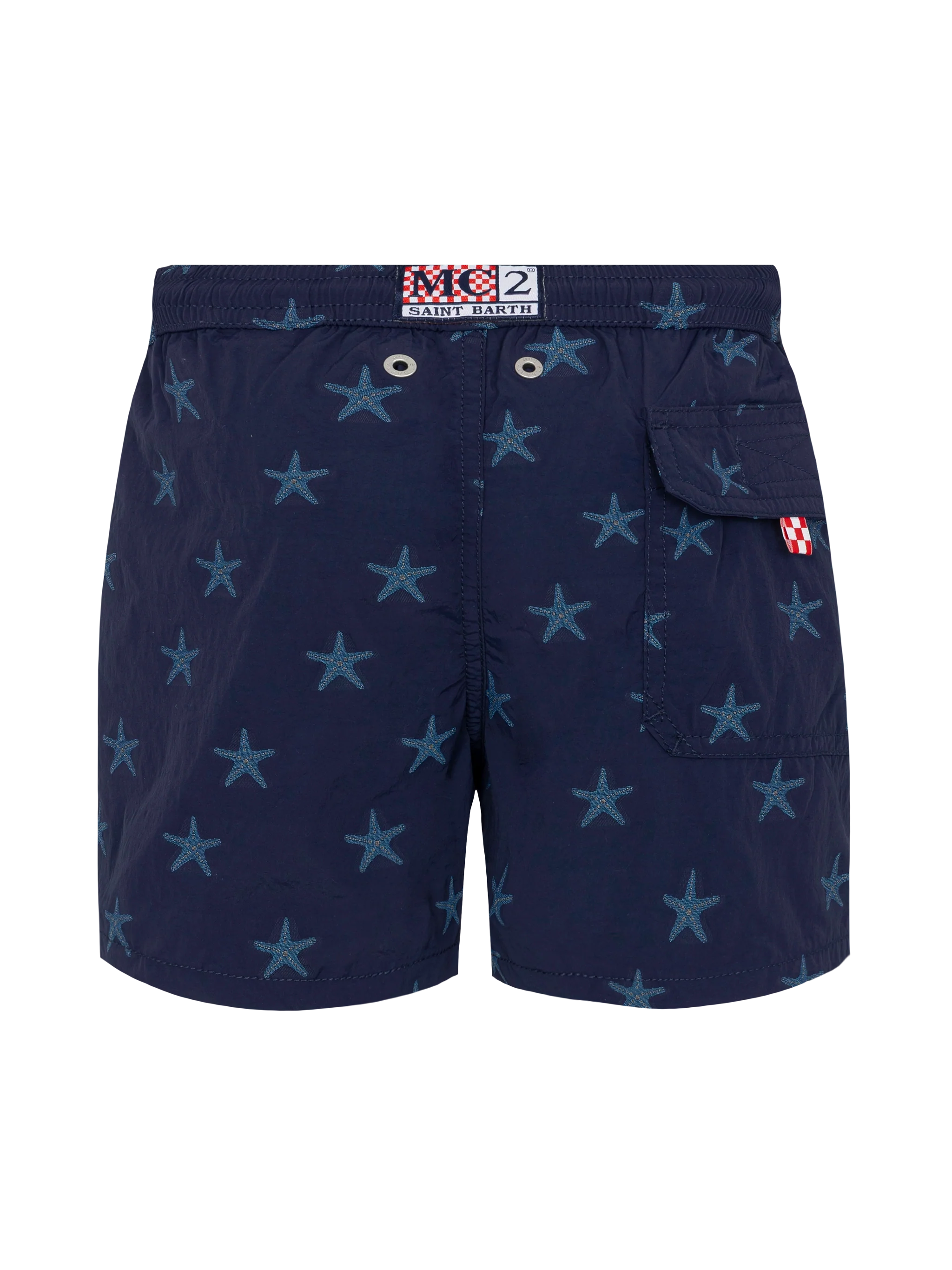 Costume mare Patmos Jr media lunghezza con jacquard stelle marine - Image 2
