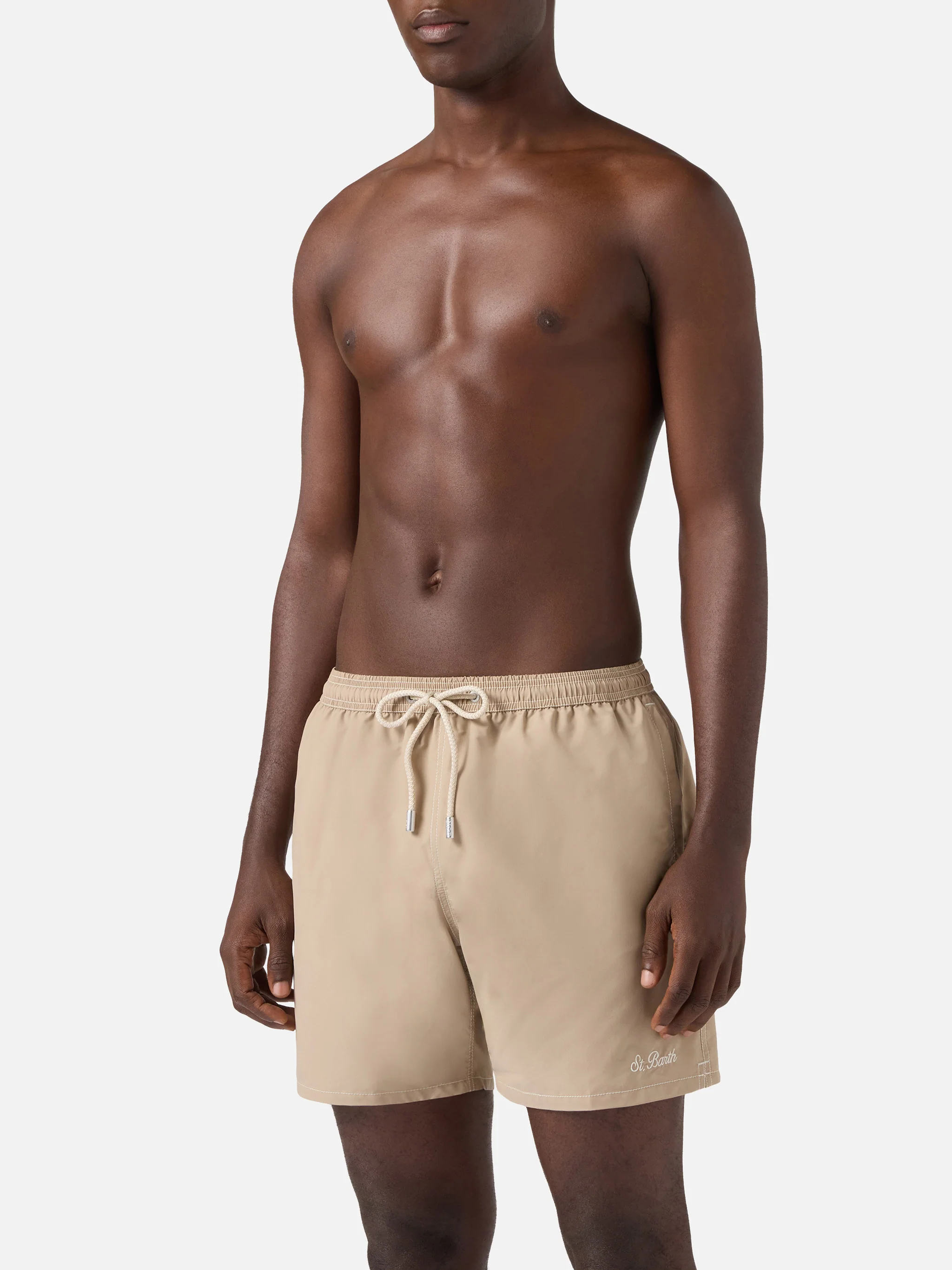 Costume mare classico Patmos in beige - Image 3