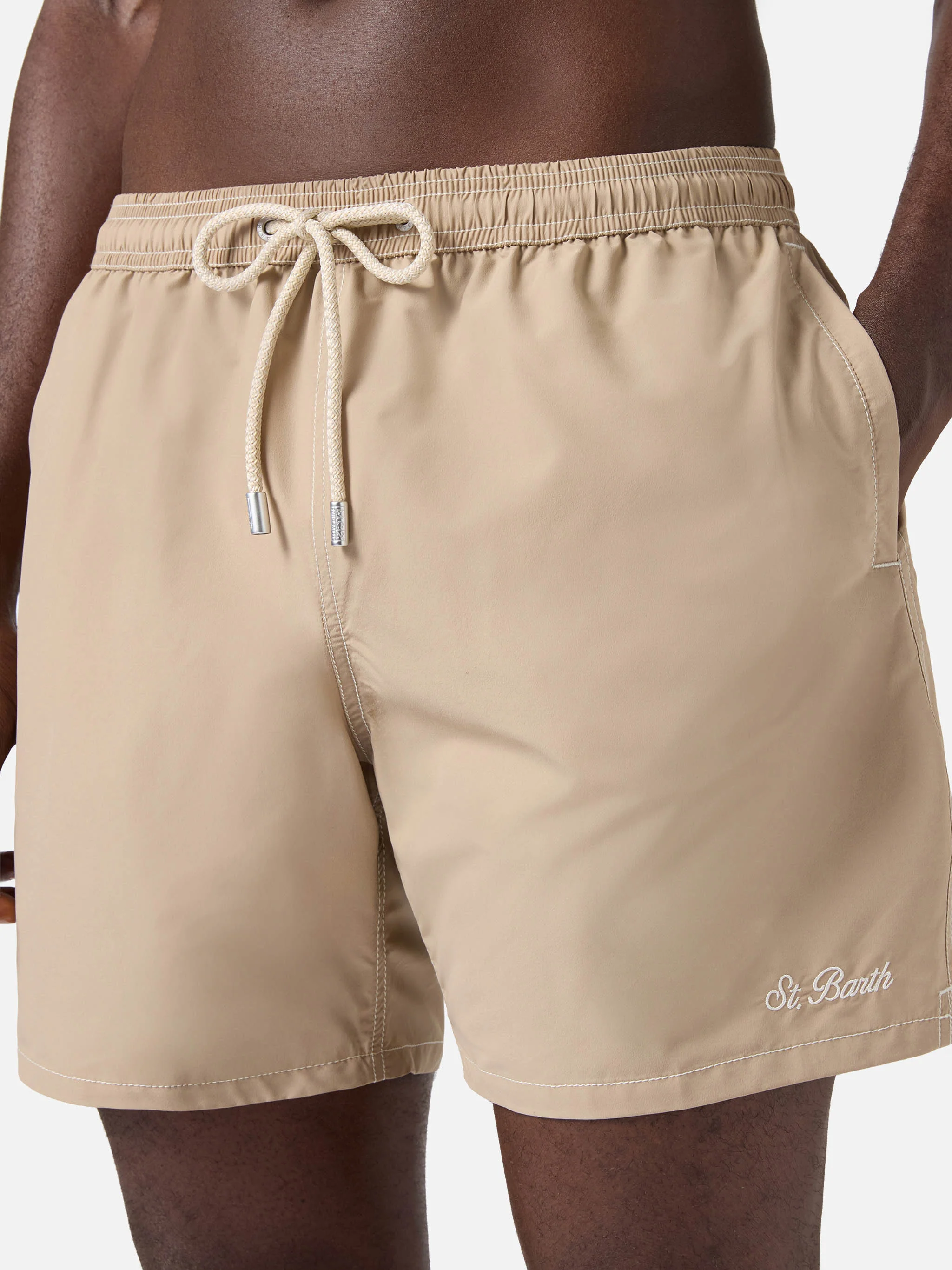 Costume mare classico Patmos in beige - Image 4