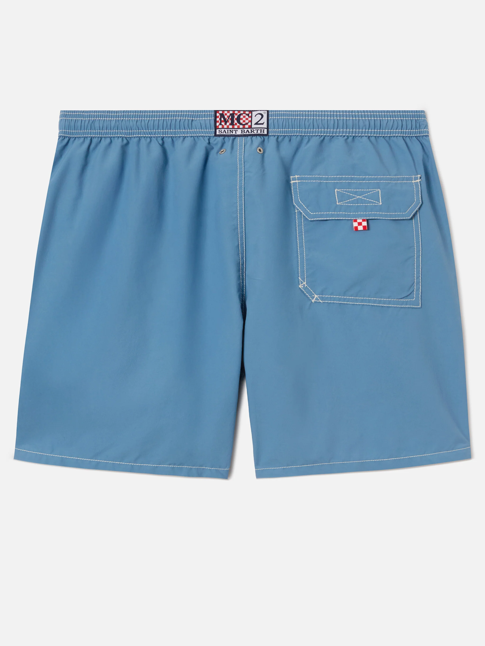 Costume mare classico Patmos in azzurro polvere - Image 2