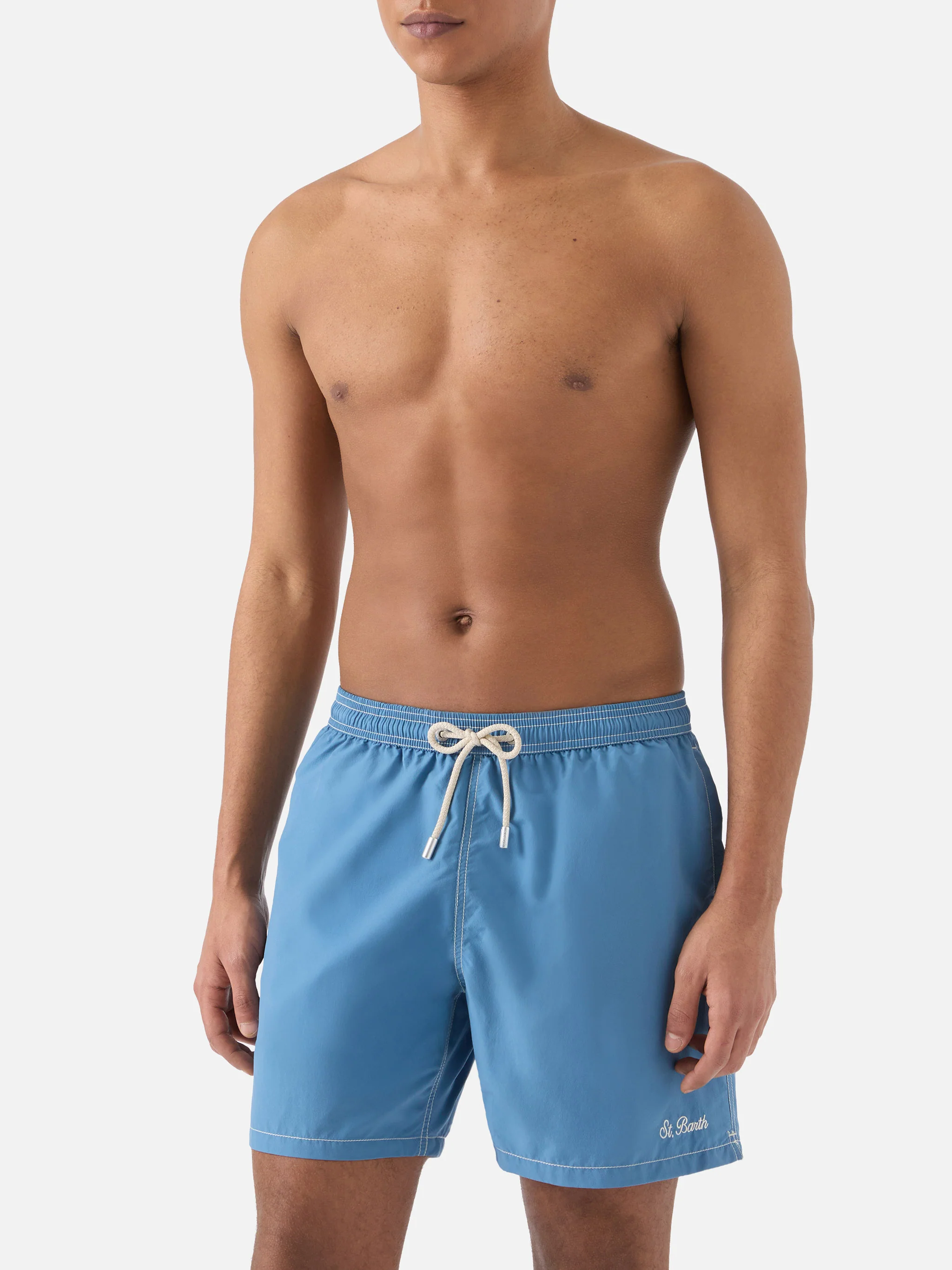 Costume mare classico Patmos in azzurro polvere - Image 3