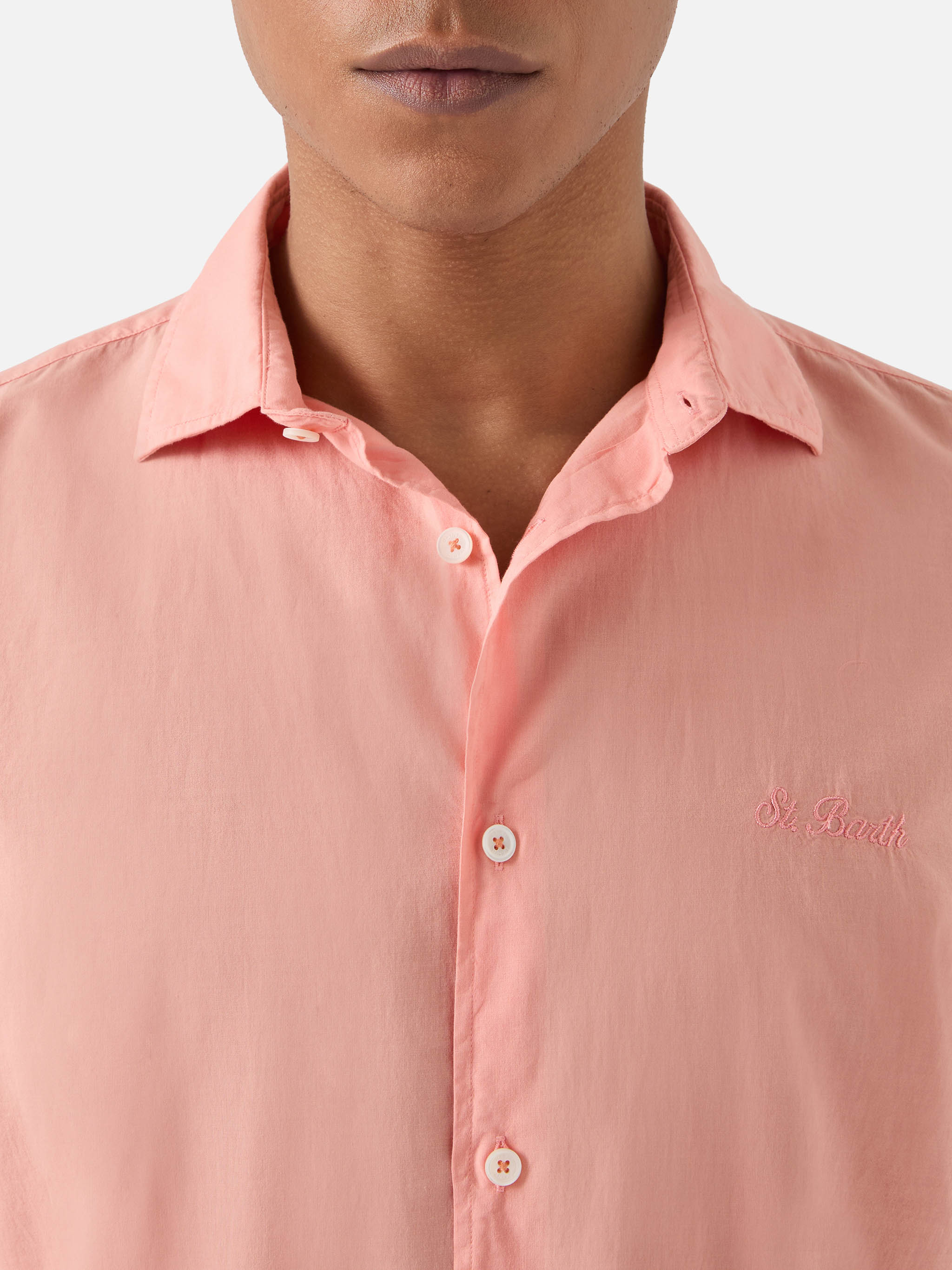 Camicia Chemise Ice in voile di cotone pesca - Image 2