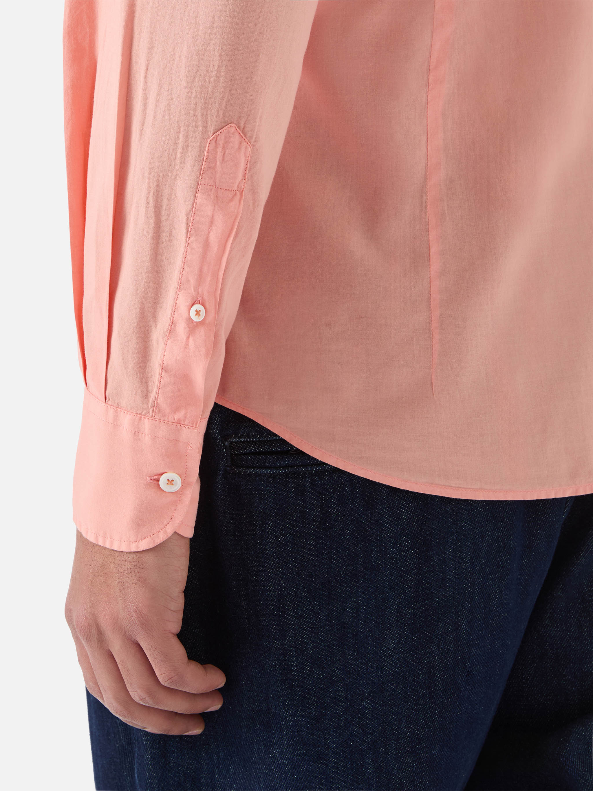 Camicia Chemise Ice in voile di cotone pesca - Image 4