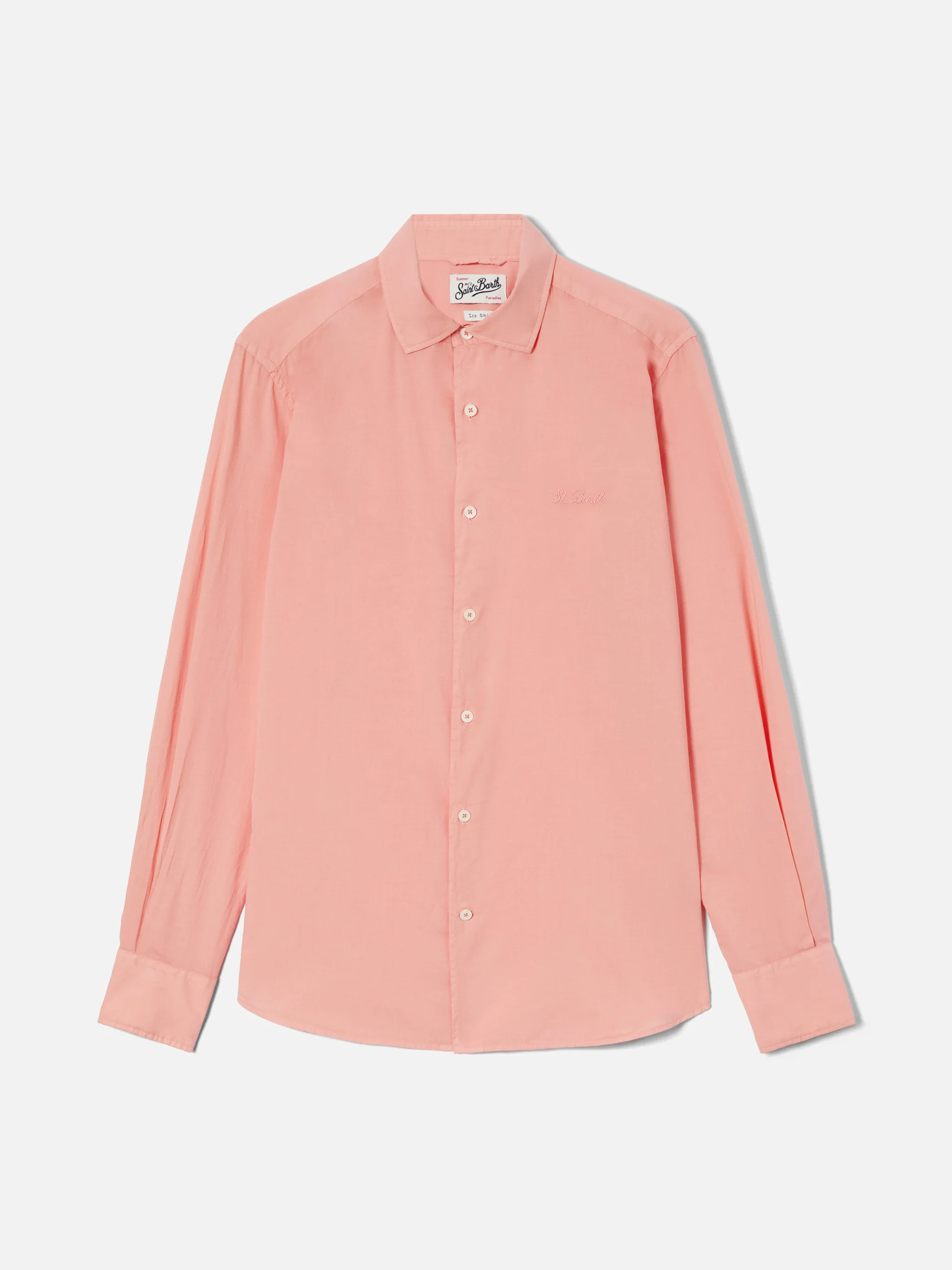 Camicia Chemise Ice in voile di cotone pesca - Image 5