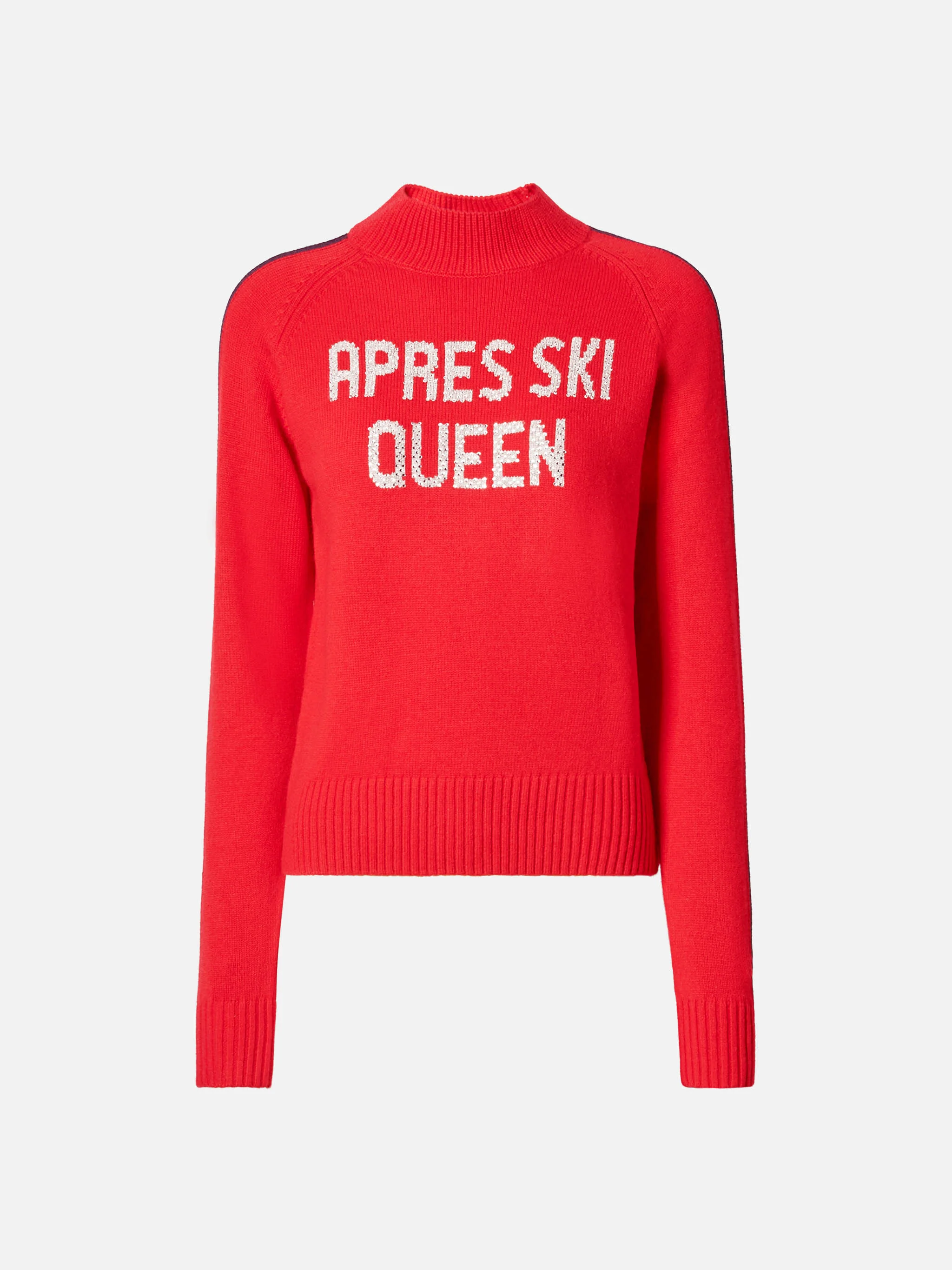 Lupetto Peak in misto cashmere rosso con applicazione in strass Apres ski queen - Image 5