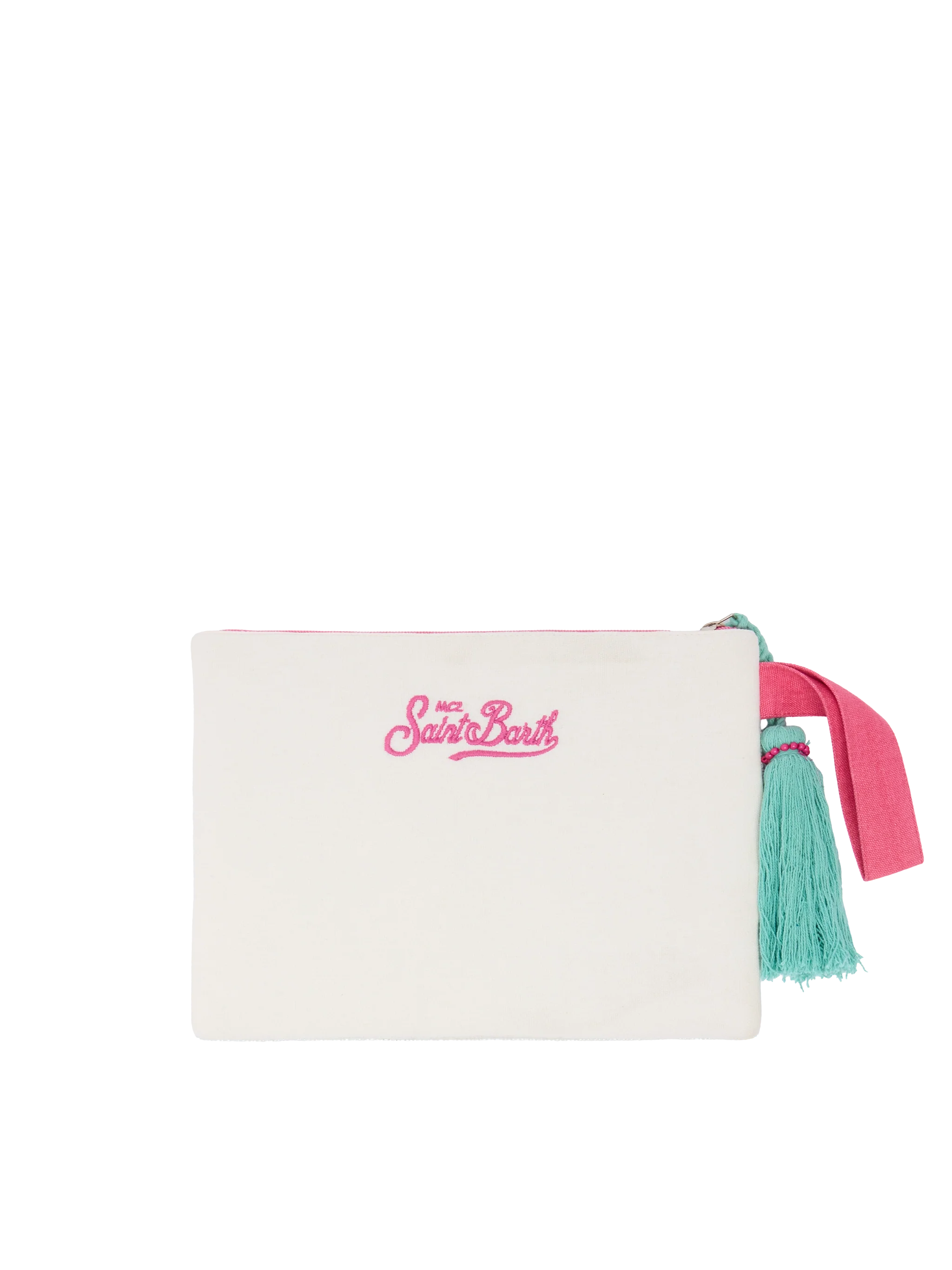 Pearl Pouch con design cartolina Formentera  in perline - Image 3