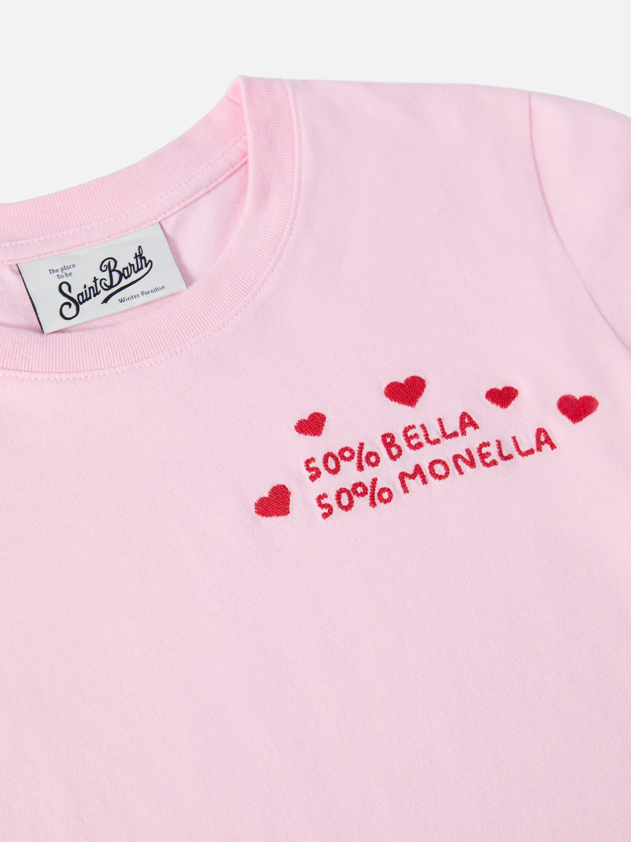 T-shirt Penny rosa  ricamo Bella e Monella - Image 2