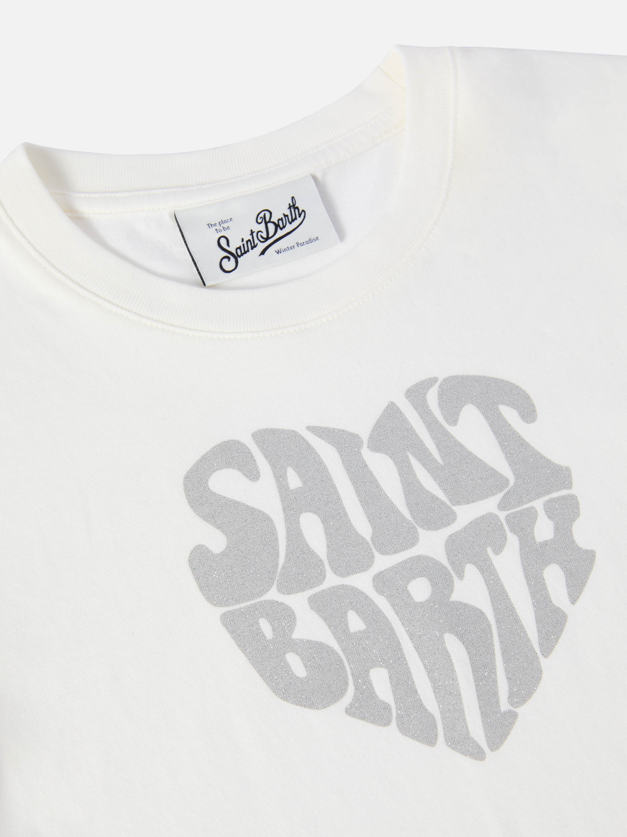 T-shirt Penny bianca  stampa Saint Barth glitter - Image 2