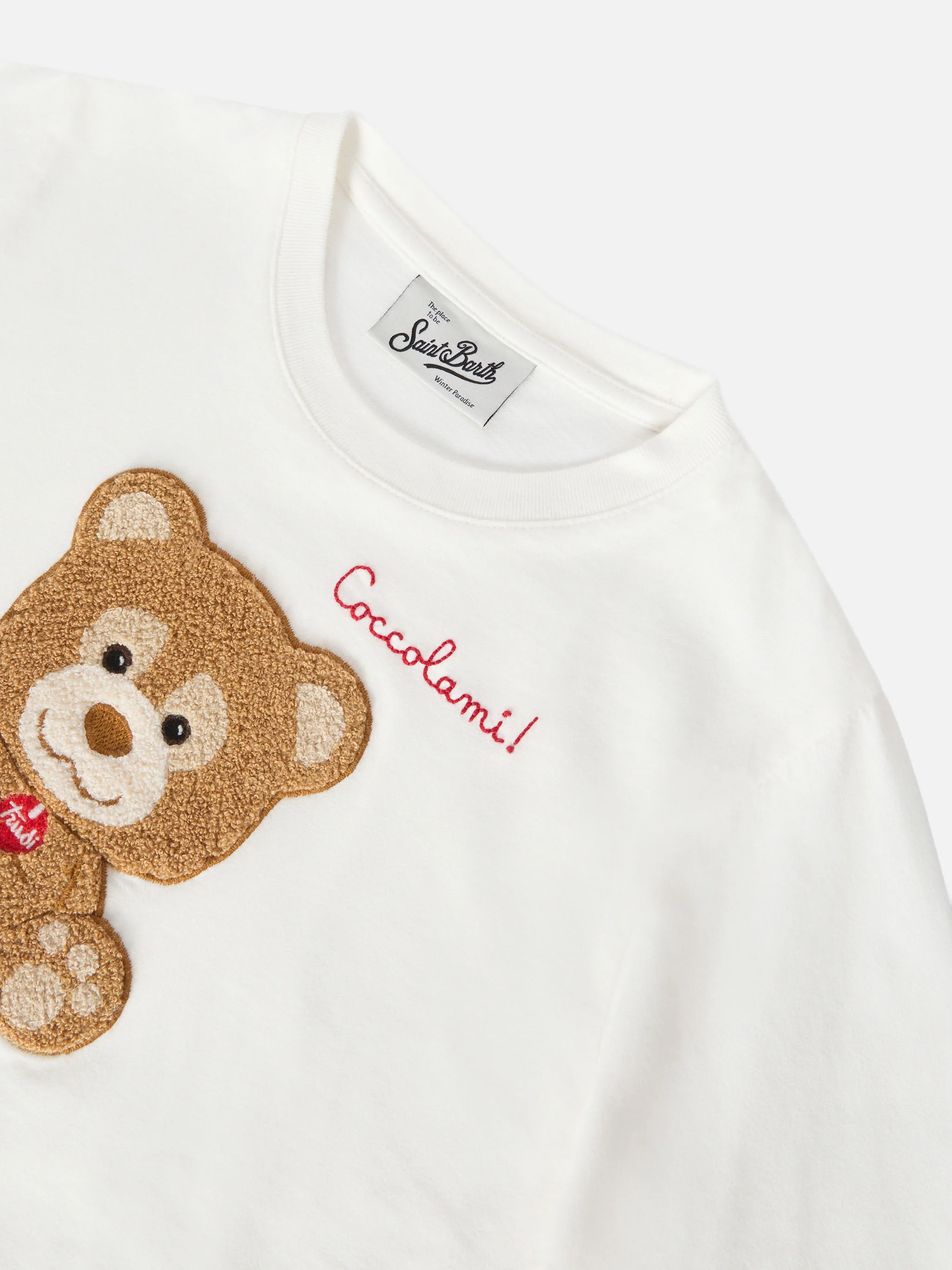 T-shirt Penny bianca  applicazione orsetto Trudi | Special Edition - Image 2