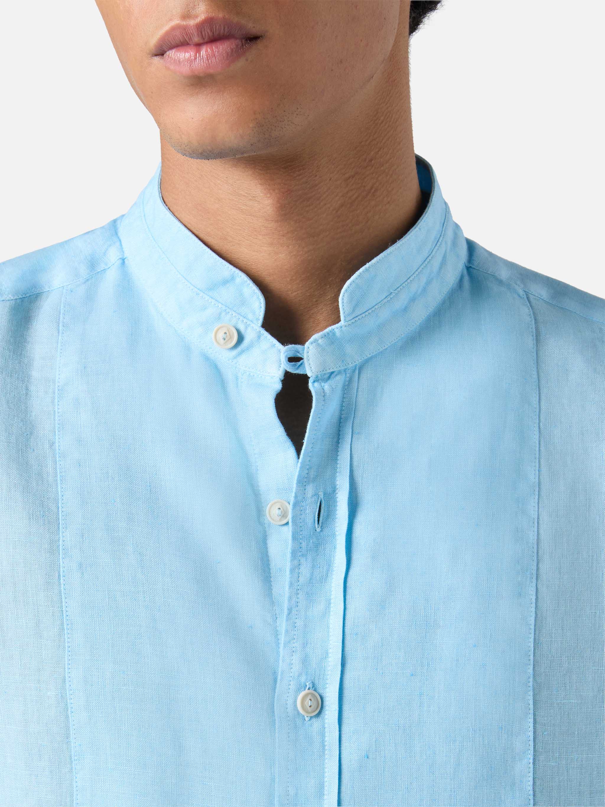 Camicia Pierre in lino azzurro - Image 2