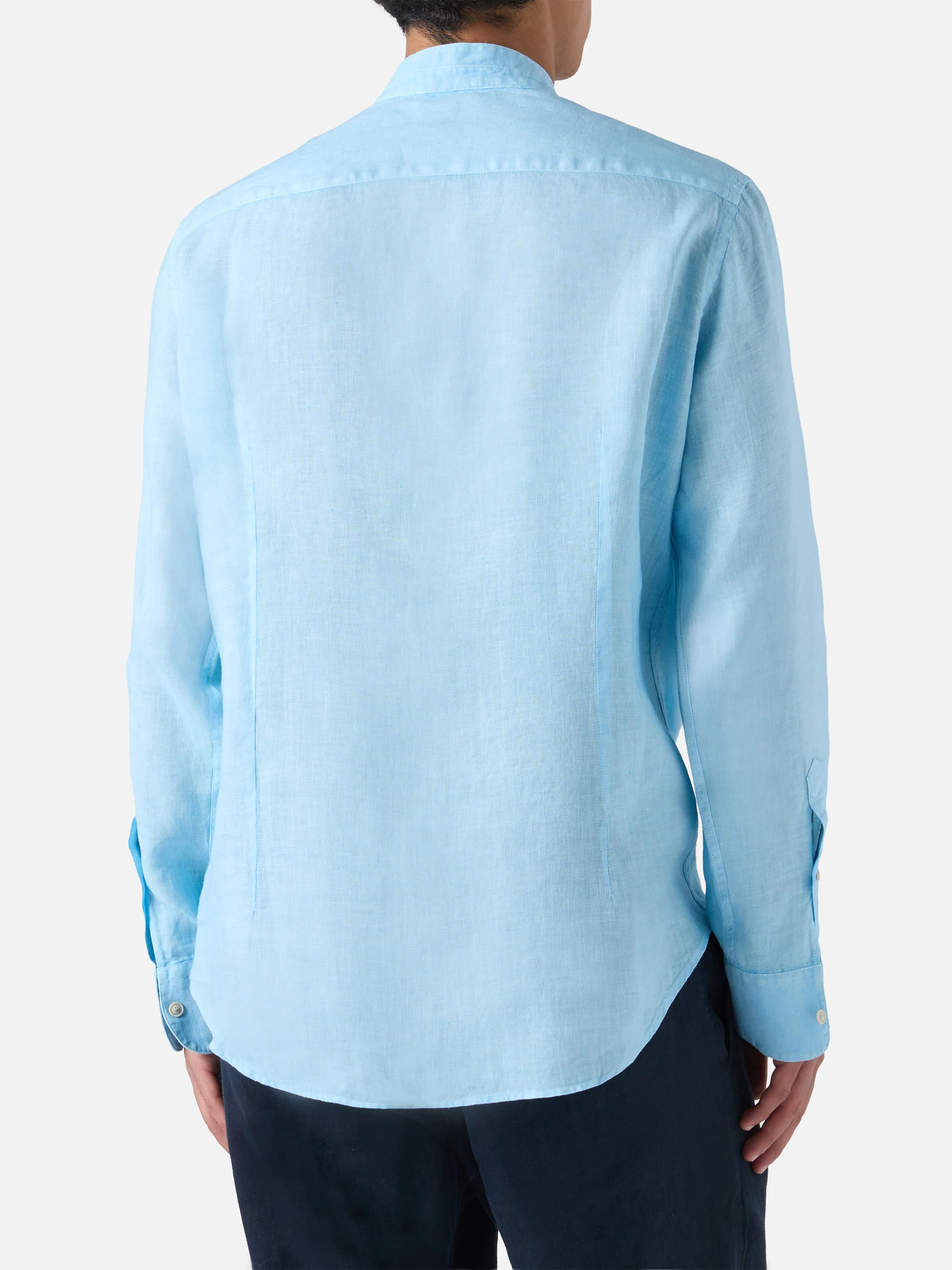 Camicia Pierre in lino azzurro - Image 3
