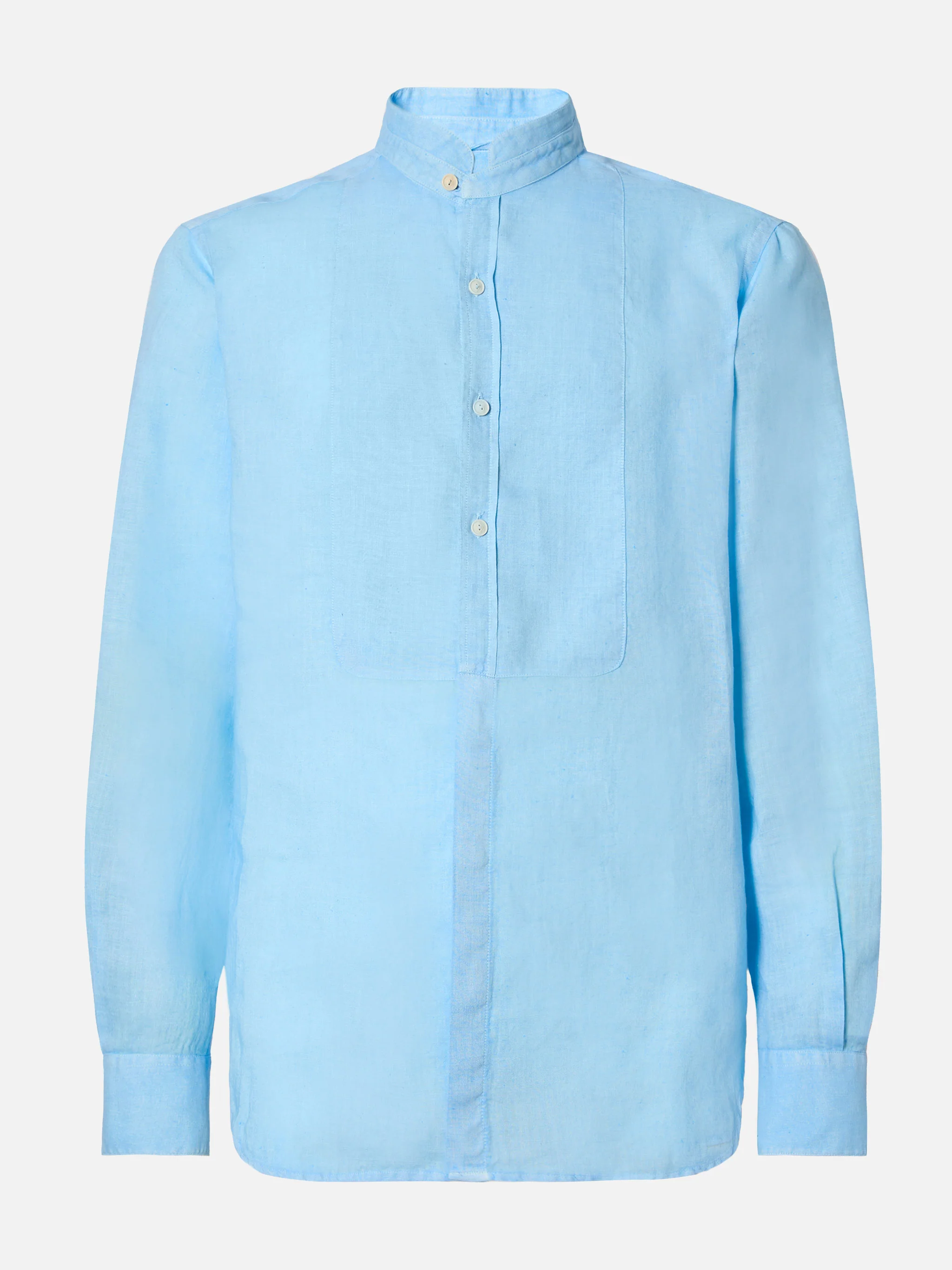 Camicia Pierre in lino azzurro - Image 4