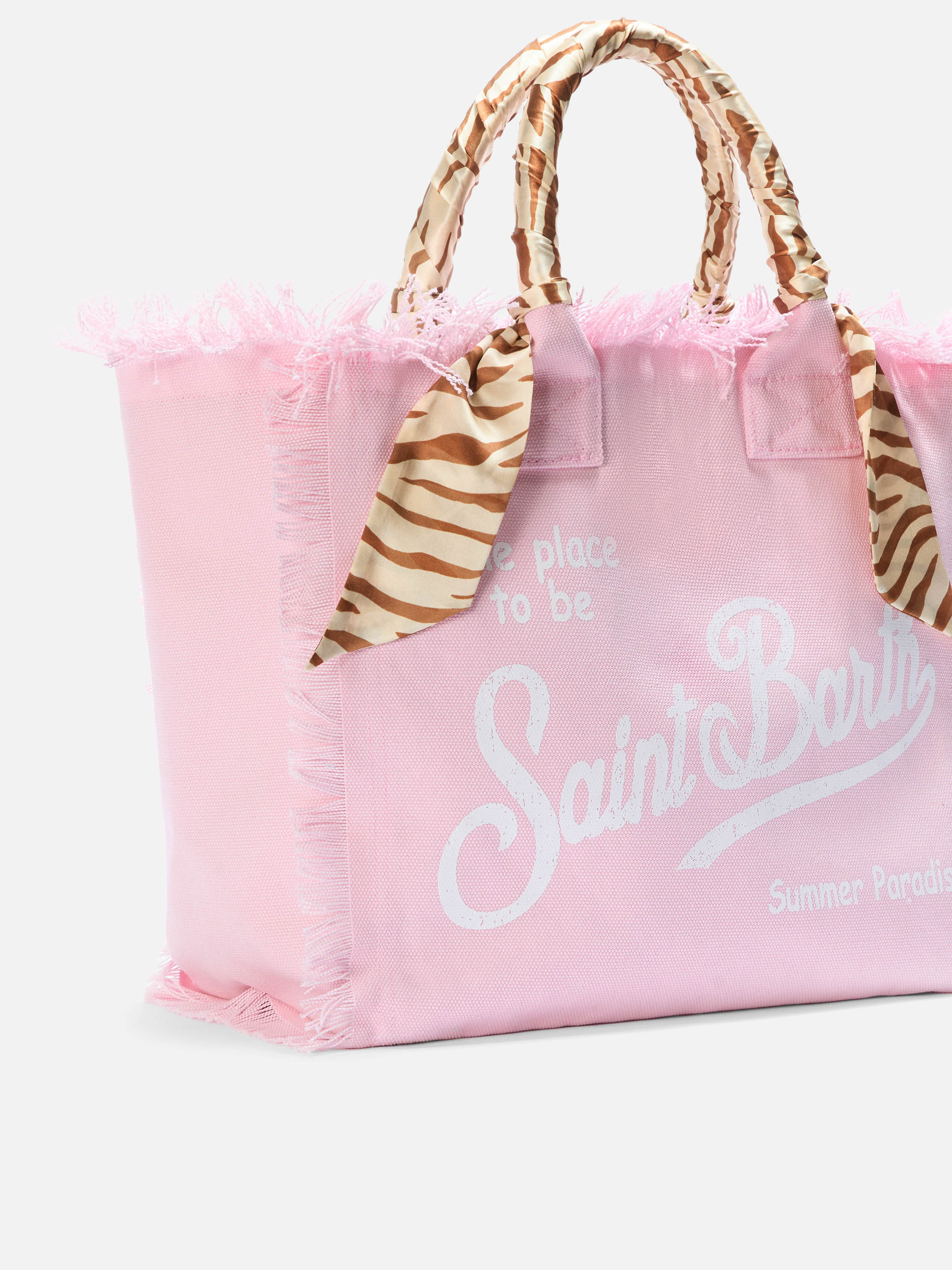 Borsa Vanity regular in canvas rosa con twill removibile - Image 3