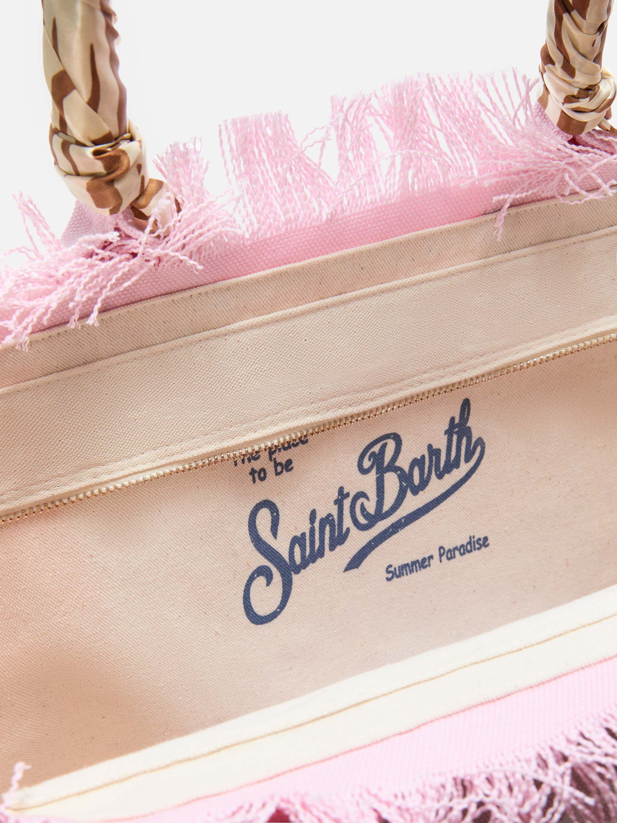 Borsa Vanity regular in canvas rosa con twill removibile - Image 4