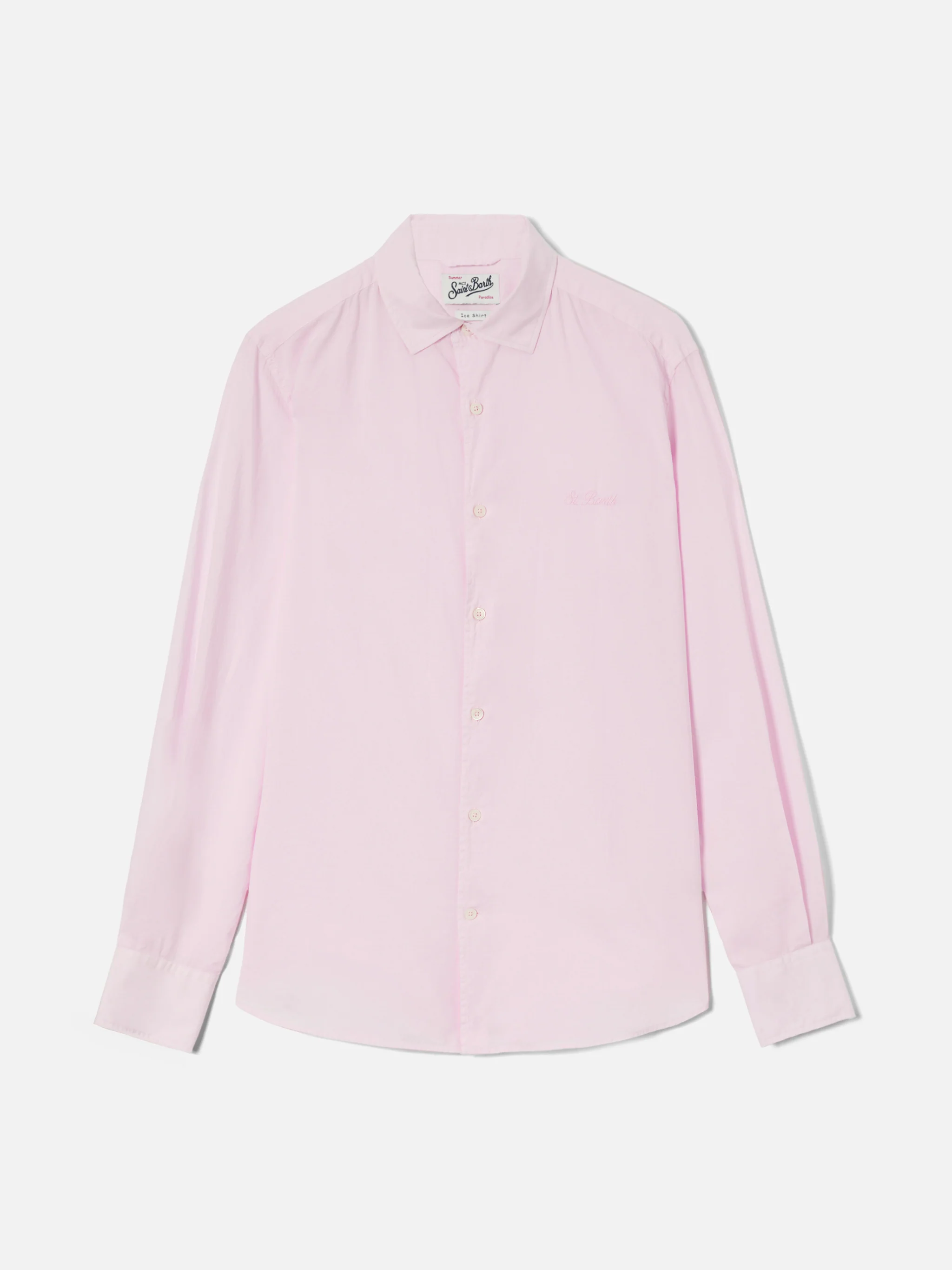 Camicia Chemise Ice in pure voile di cotone rosa - Image 5