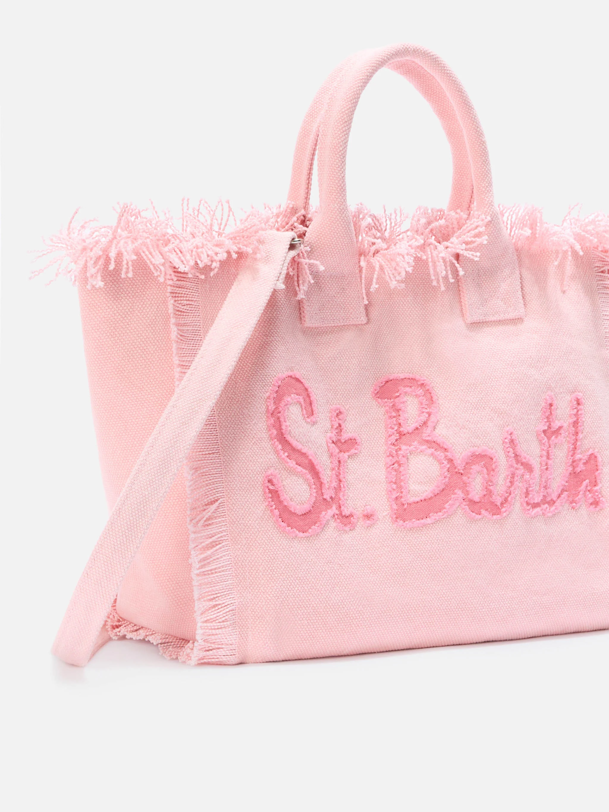 Borsa Colette in canvas con patch logo in tessuto rosa - Image 3