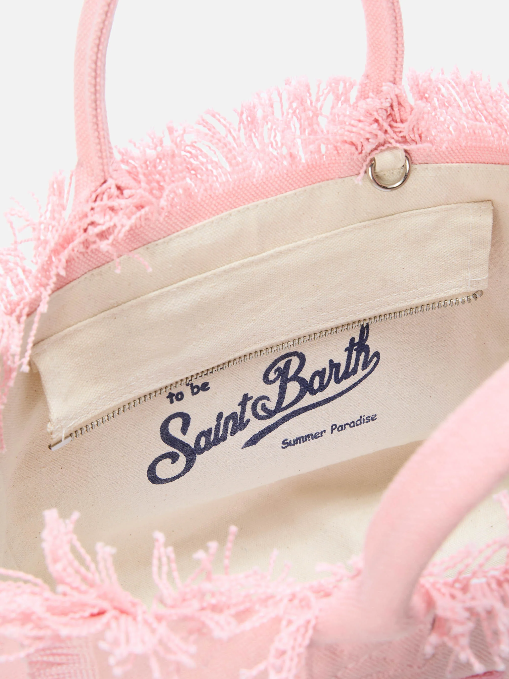 Borsa Colette in canvas con patch logo in tessuto rosa - Image 4