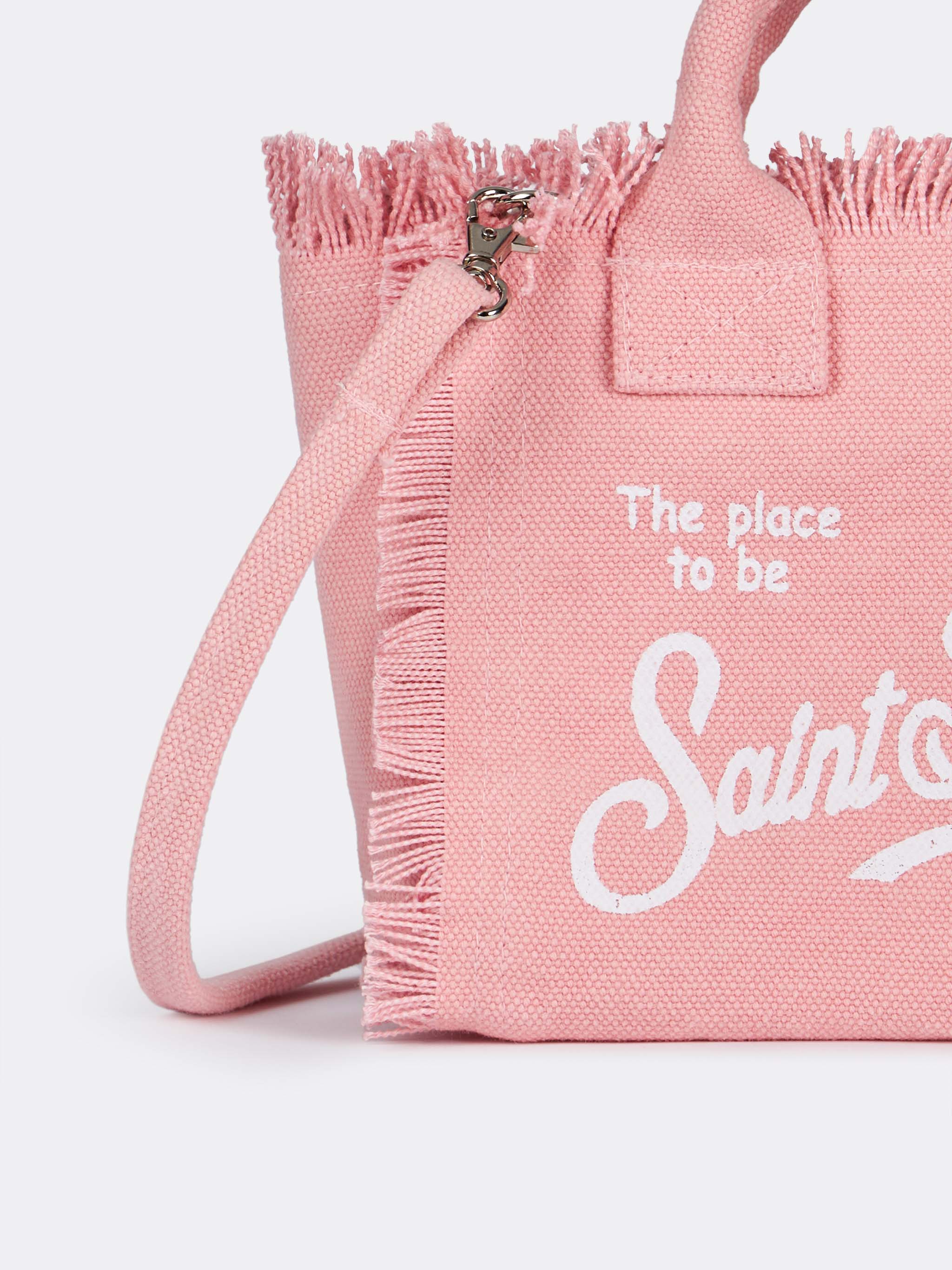 Borsa Mini Vanity in canvas di cotone rosa - Image 3