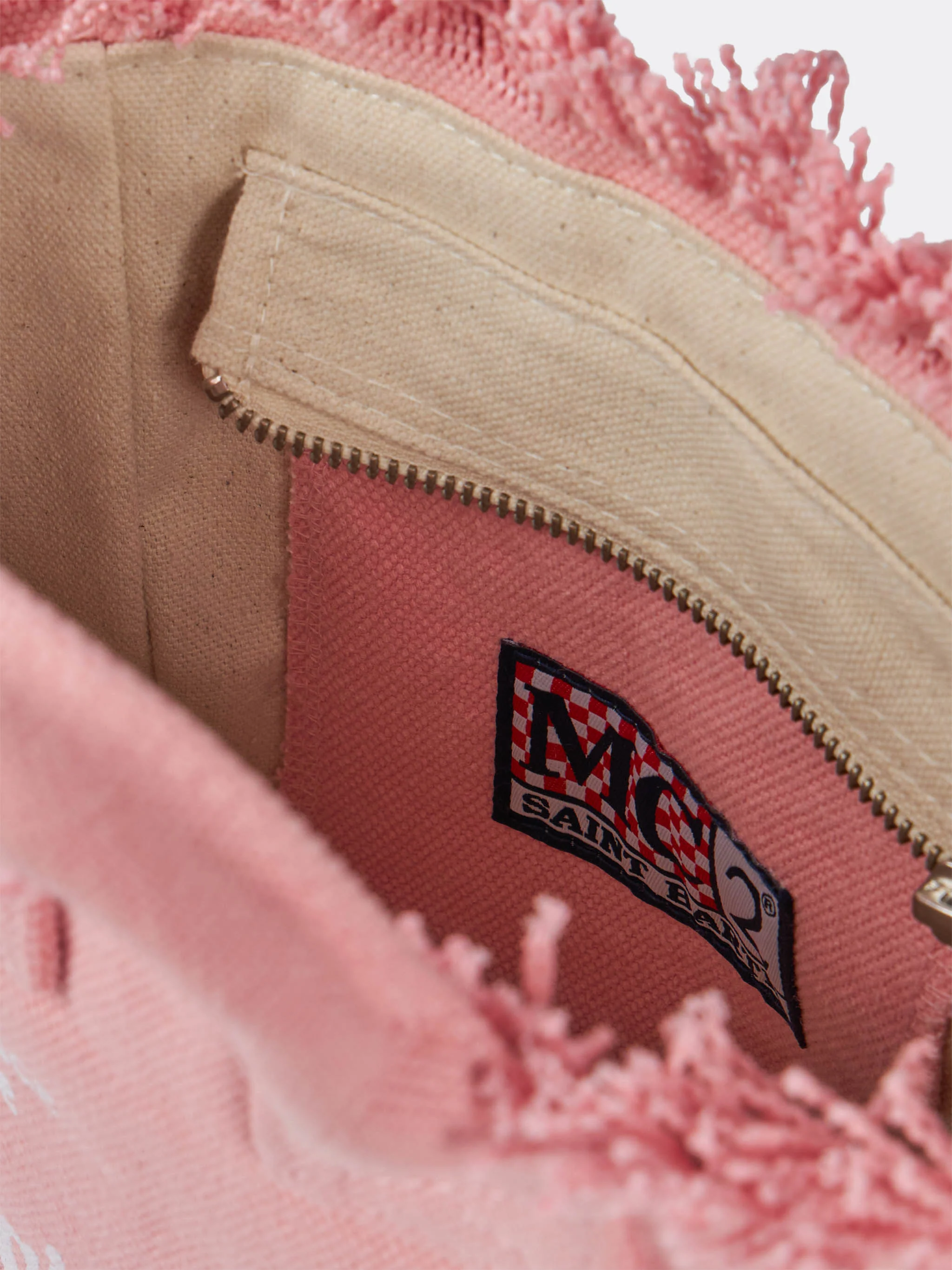 Borsa Mini Vanity in canvas di cotone rosa - Image 6