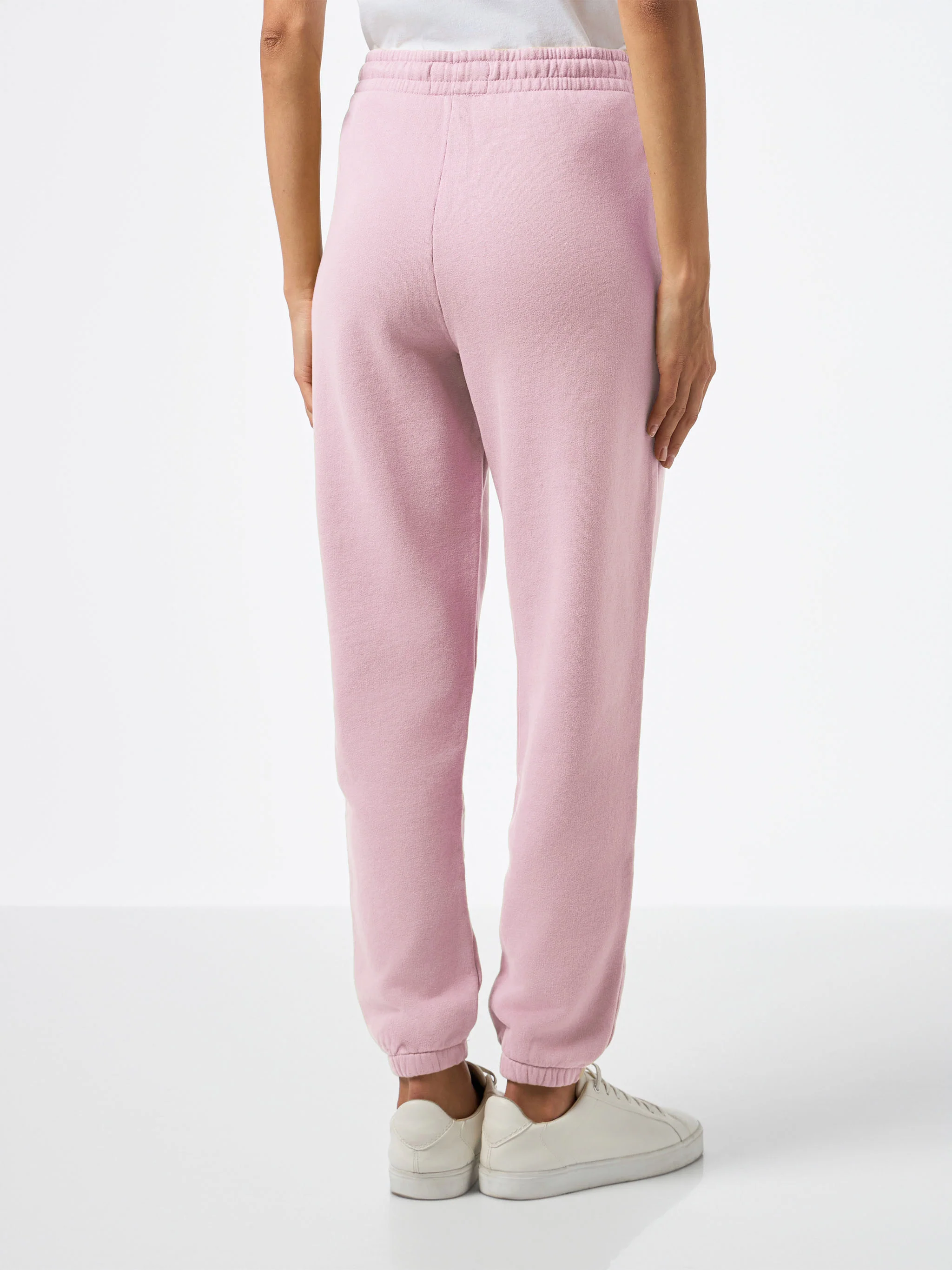 Pantaloni joggers Odalys in pile rosa - Image 3
