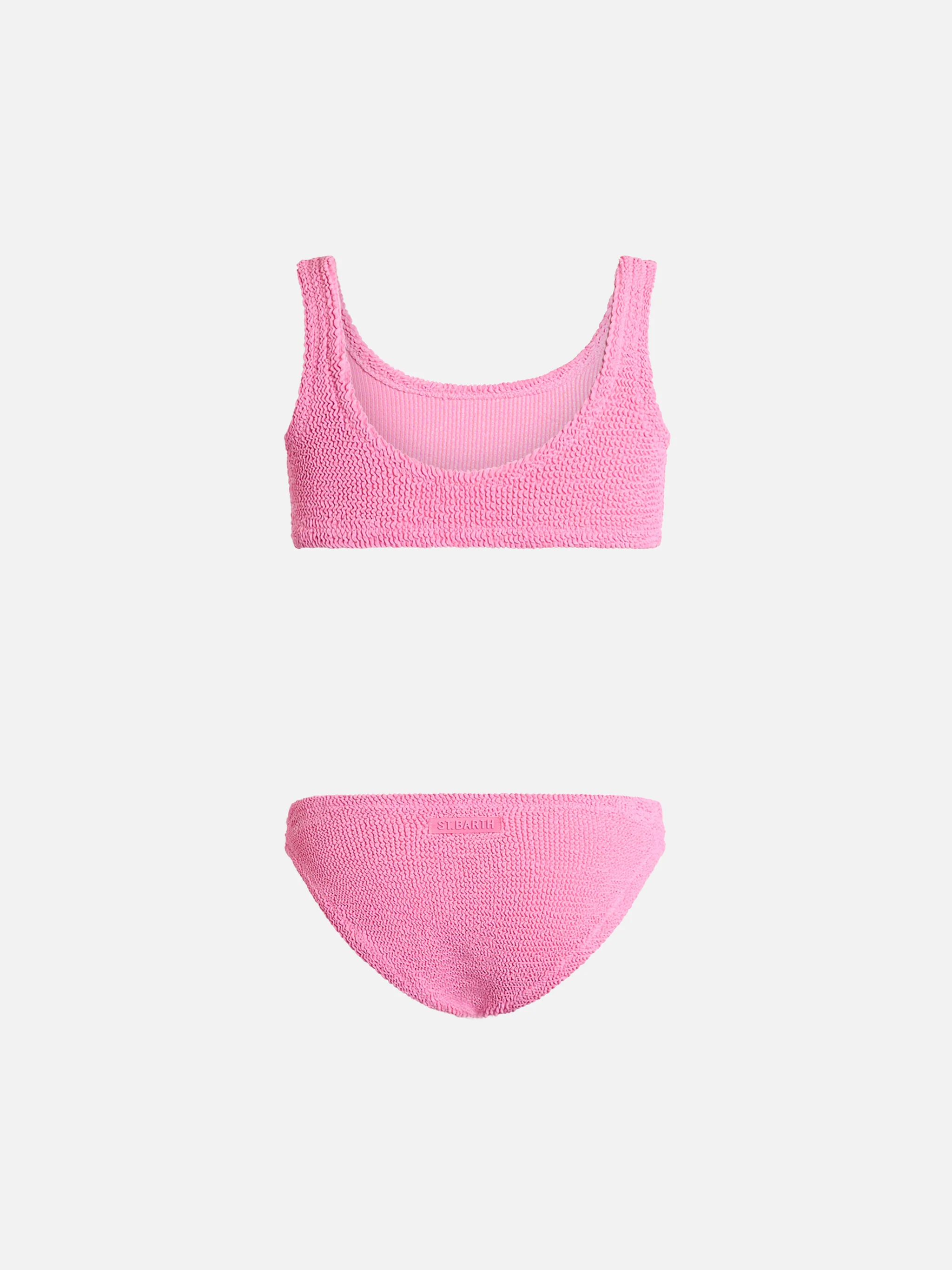Bikini a triangolo Baker in crinkle rosa - Image 2