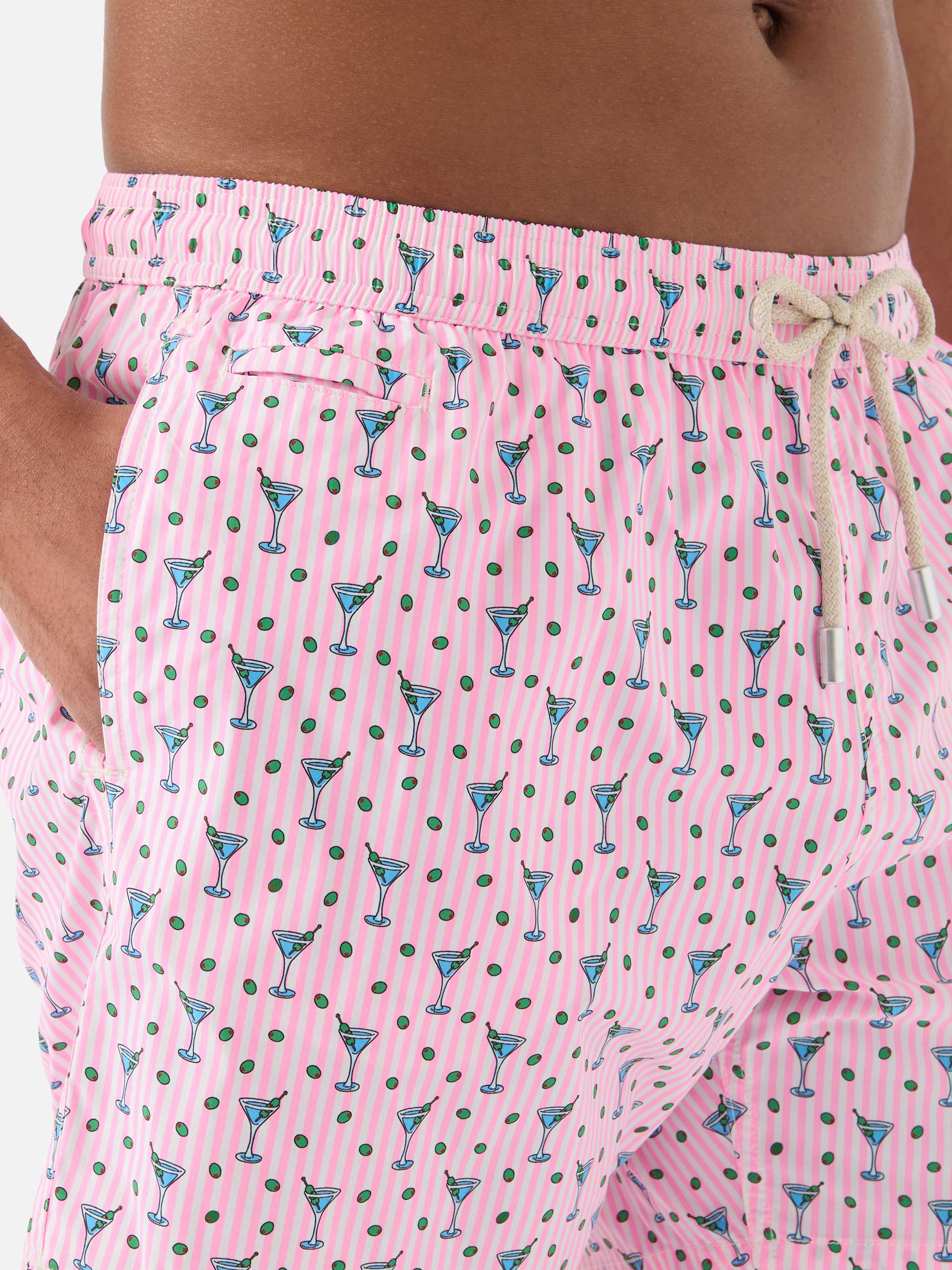 Costume mare Lighting Micro rosa con stampa cocktail all-over - Image 4