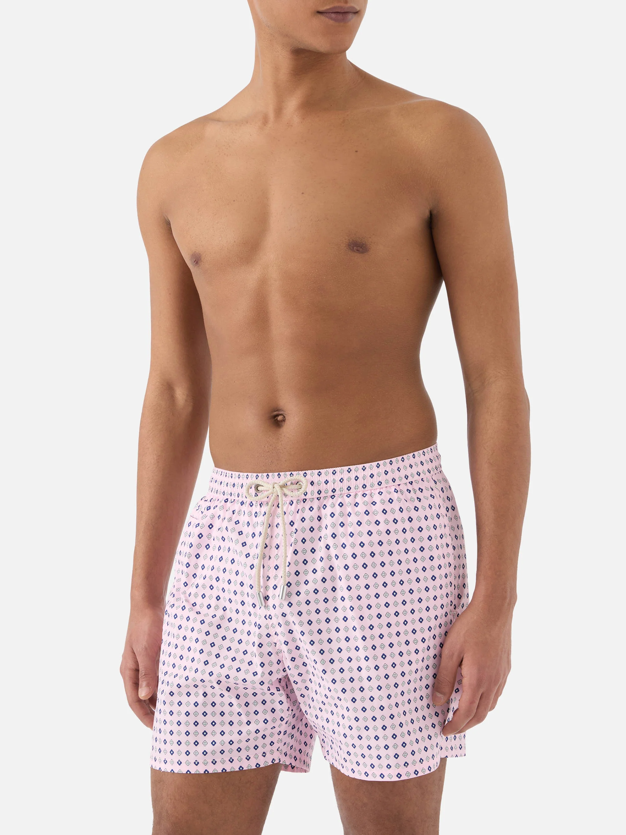 Costume mare Lighting Micro rosa con stampa geometrica all-over - Image 3