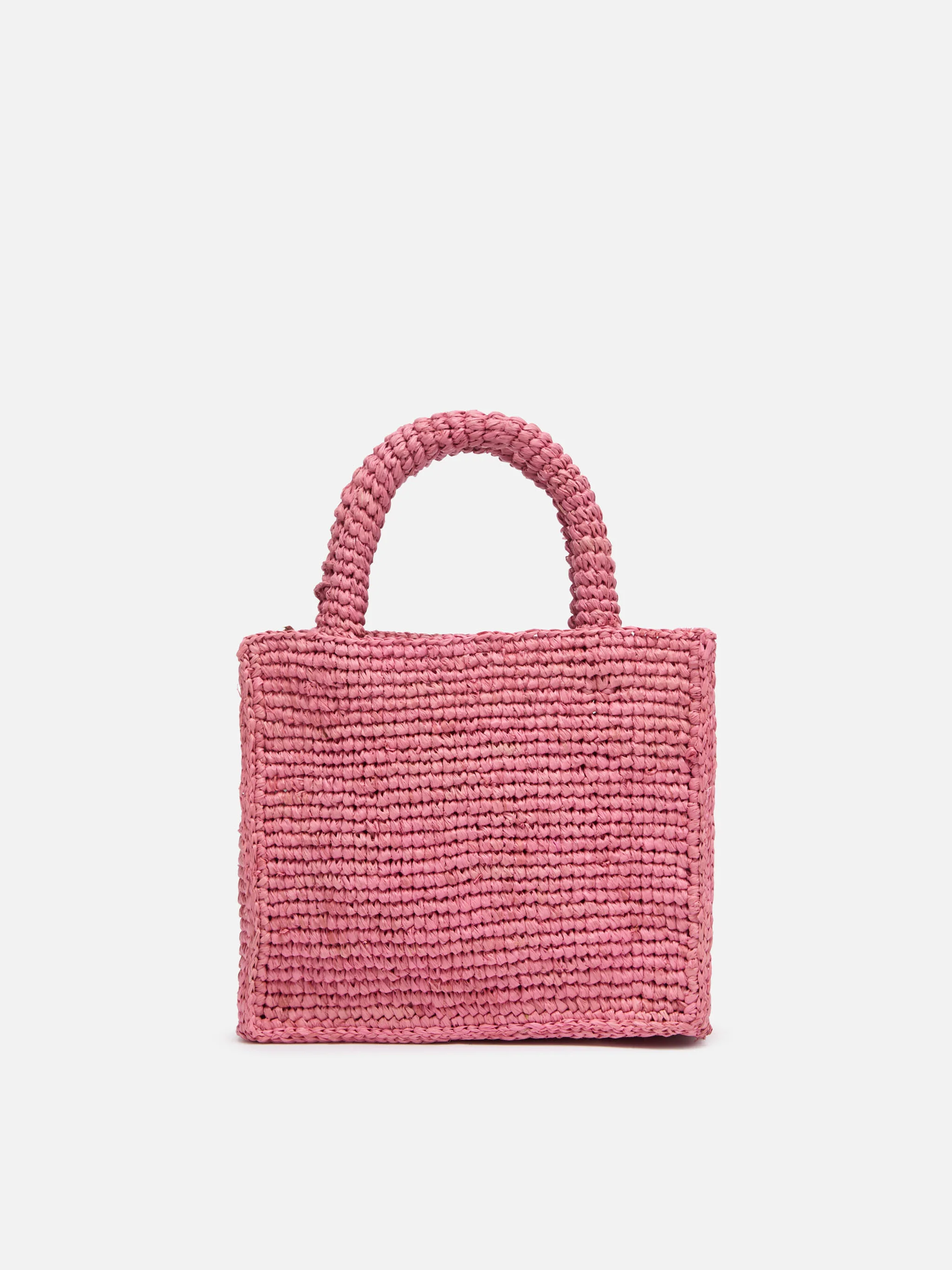 Borsa Mini Vanity in rafia rosa con ricamo Saint Barth - Image 5
