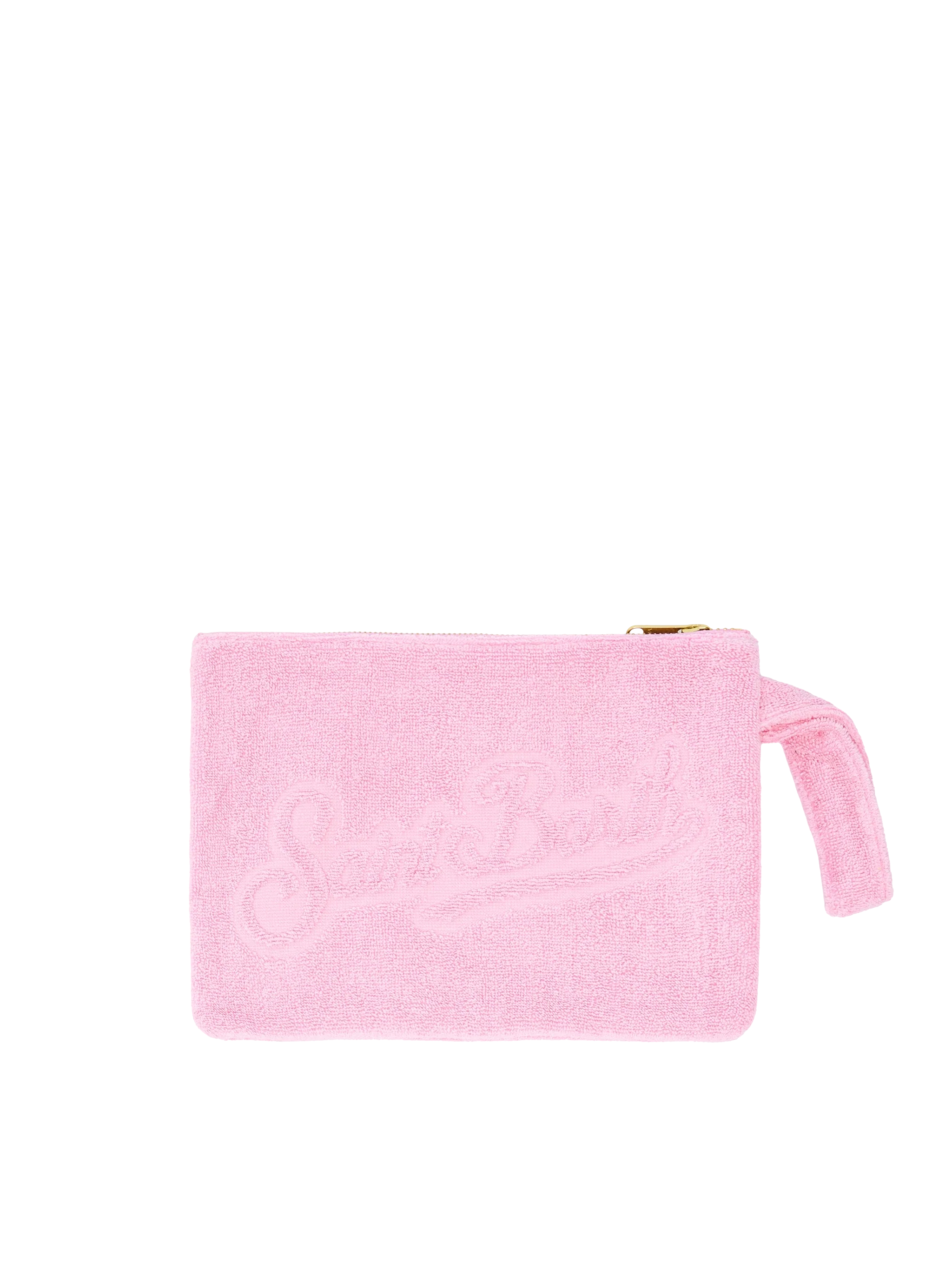 Pochette Pareasy rosa con logo Saint Barth in jacquard - Image 3