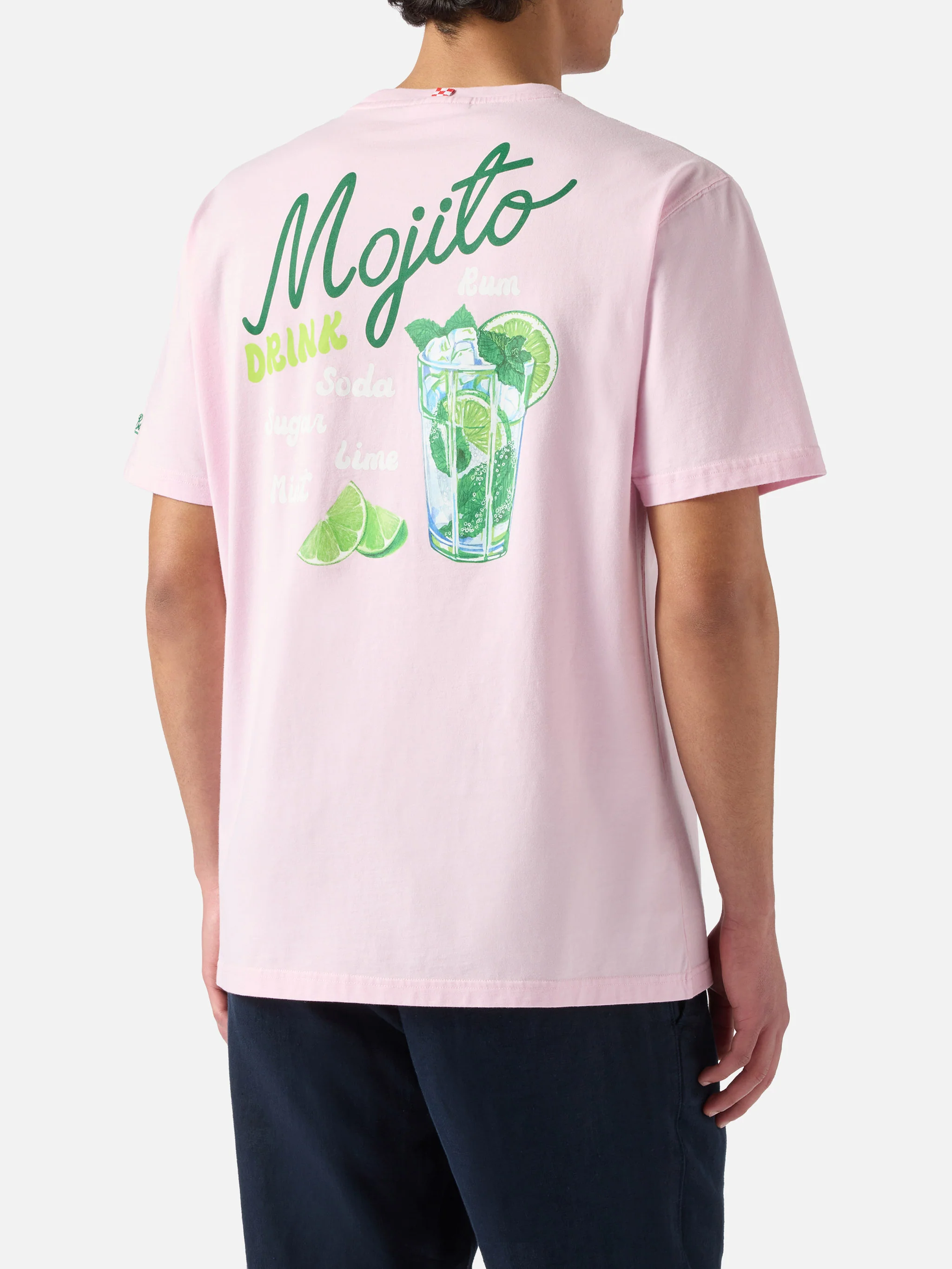 T-shirt Portland rosa con illustrazione MoJito Drink - Image 4