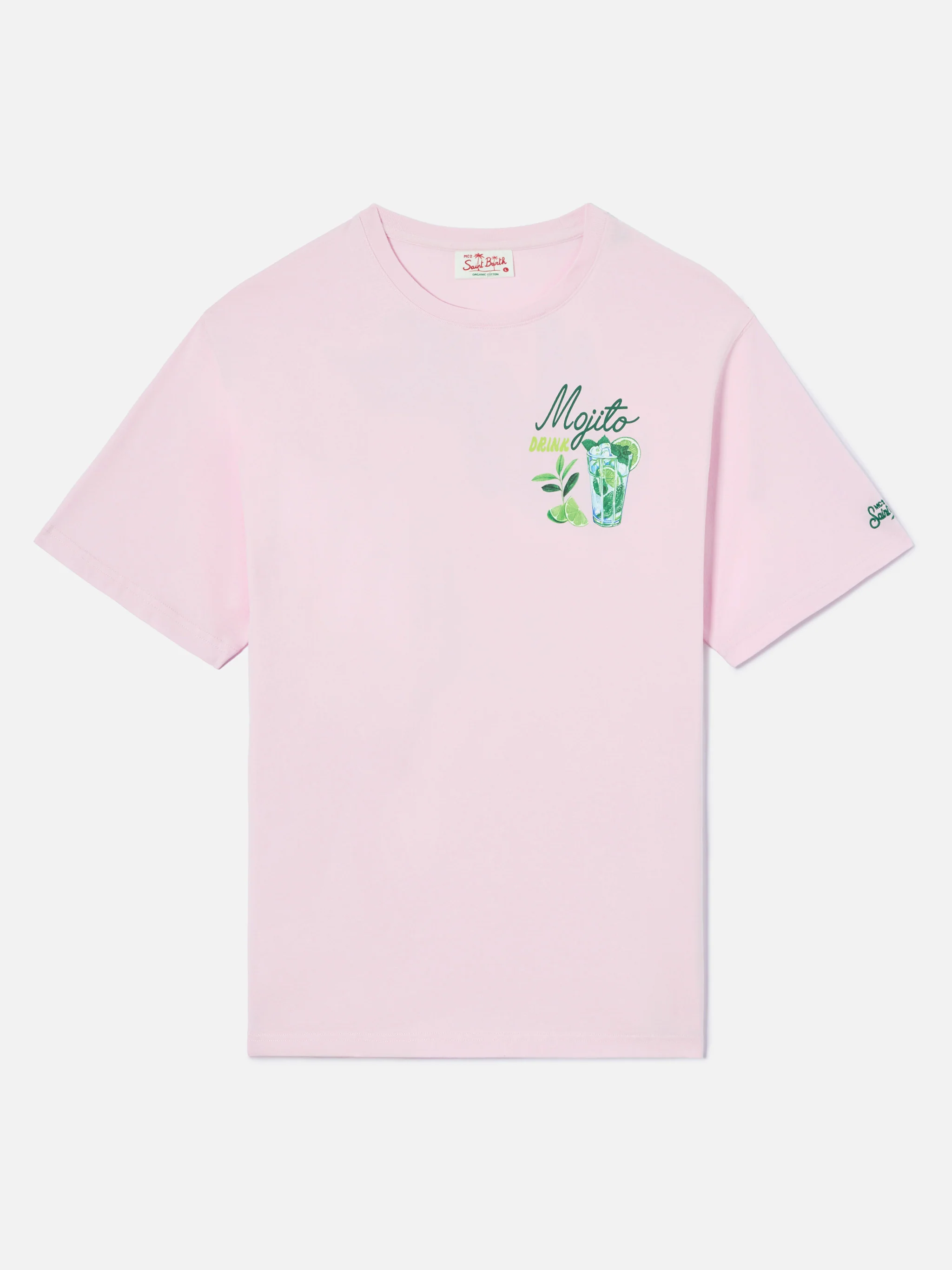 T-shirt Portland rosa con illustrazione MoJito Drink - Image 5