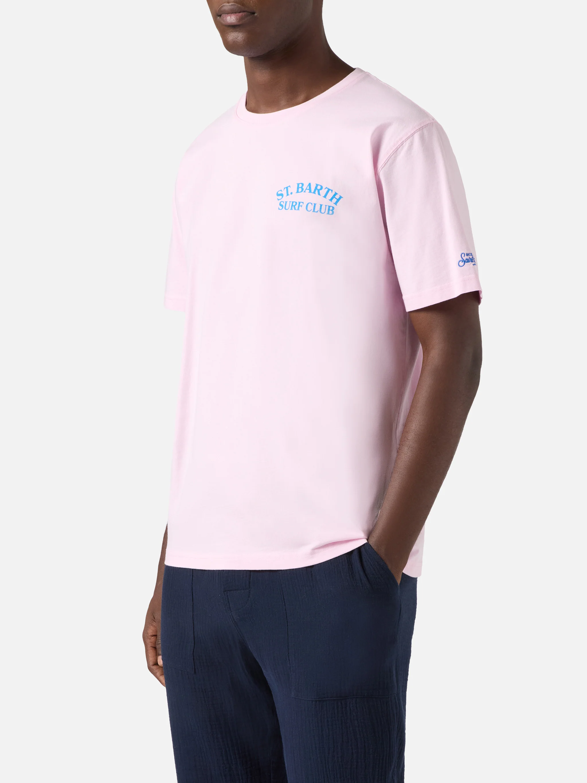 T-shirt Portland rosa con stampa St. Barth Surf Club - Image 3