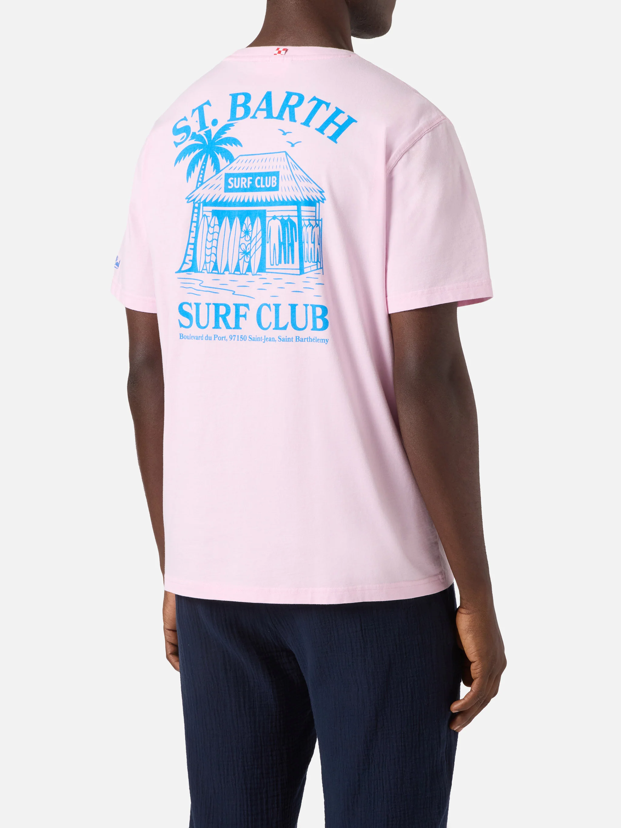 T-shirt Portland rosa con stampa St. Barth Surf Club - Image 4