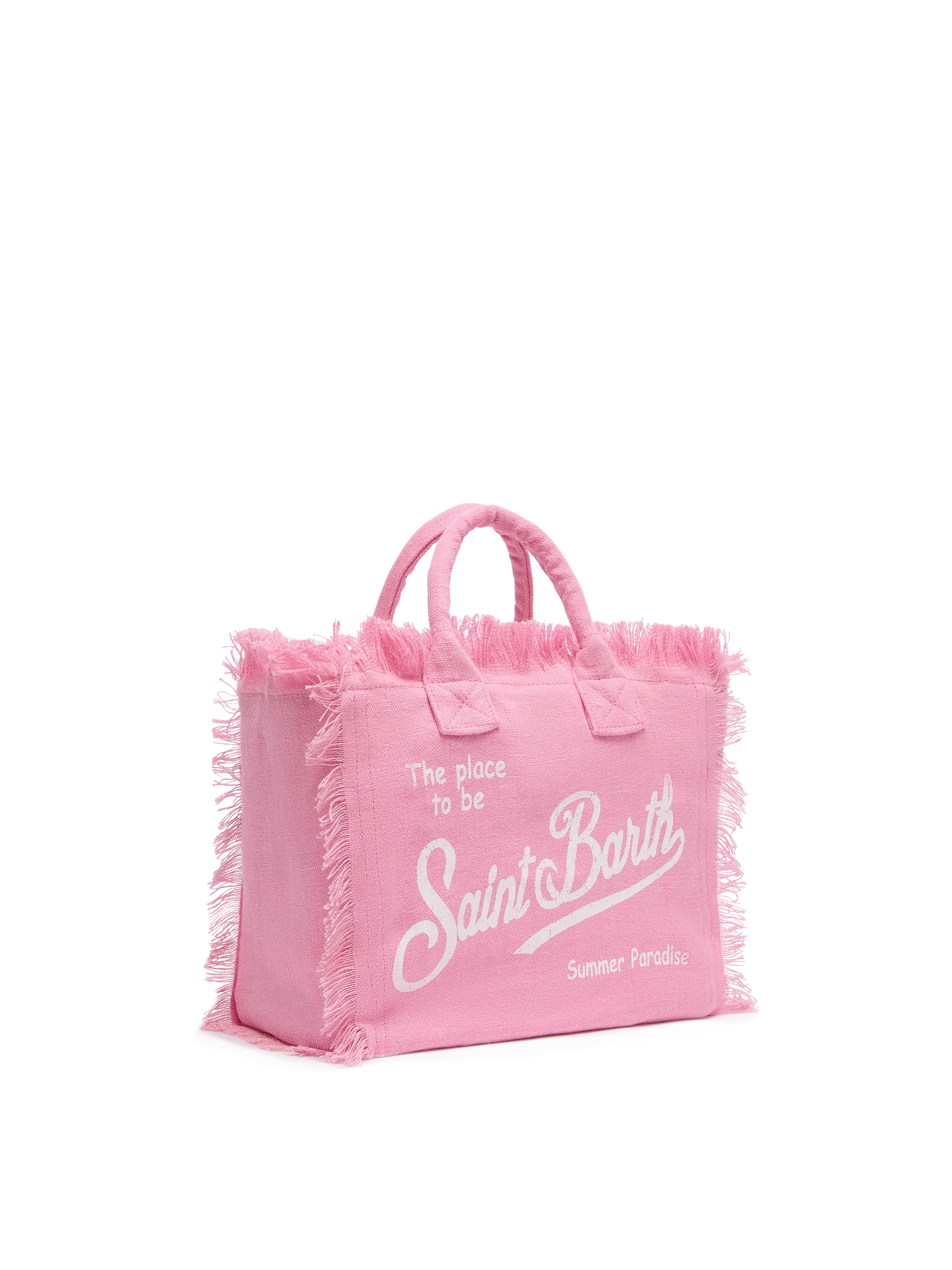 Borsa Colette in lino rosa tinta unita - Image 3