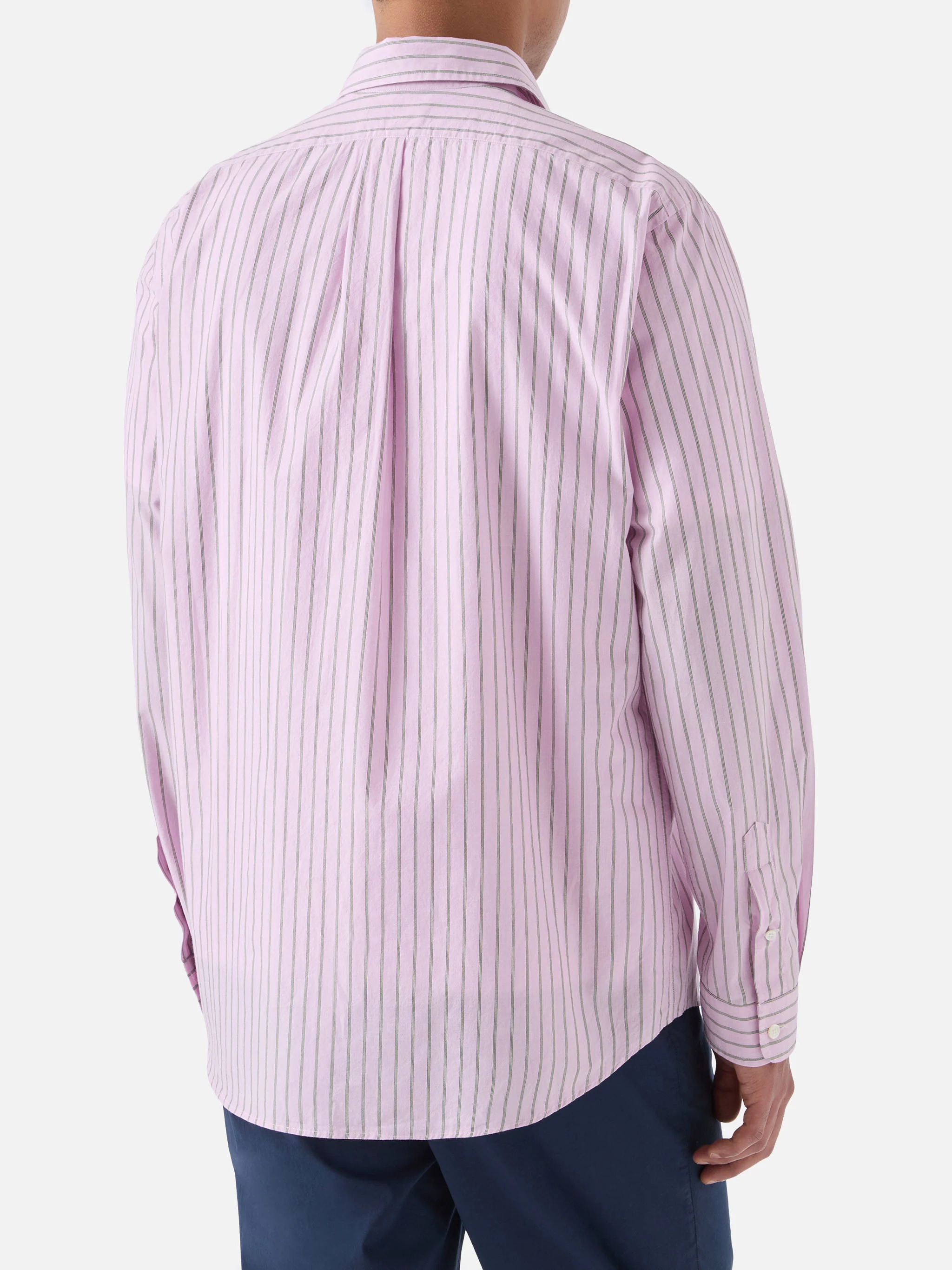 Camicia Levanzo in cotone a righe rosa - Image 3