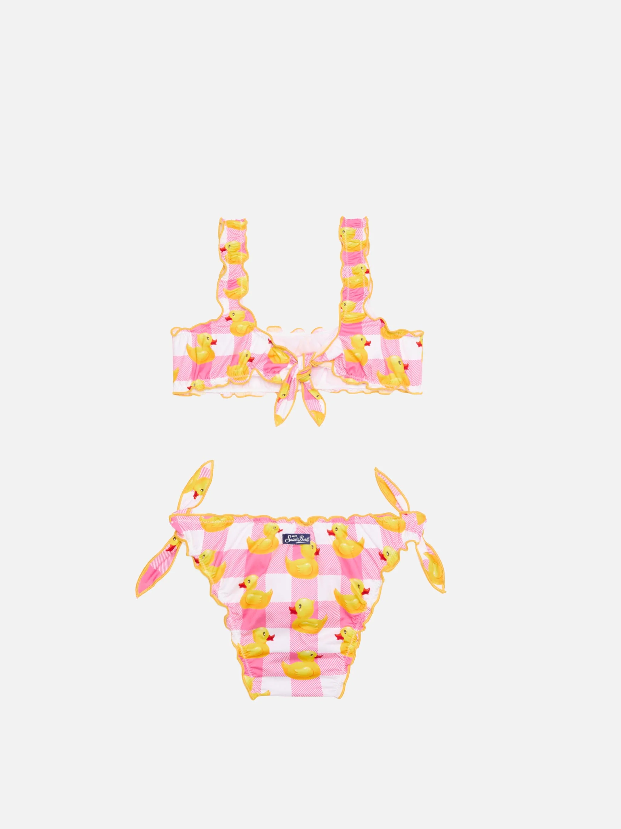 Bikini da bambina rosa vichy e papere - Image 2