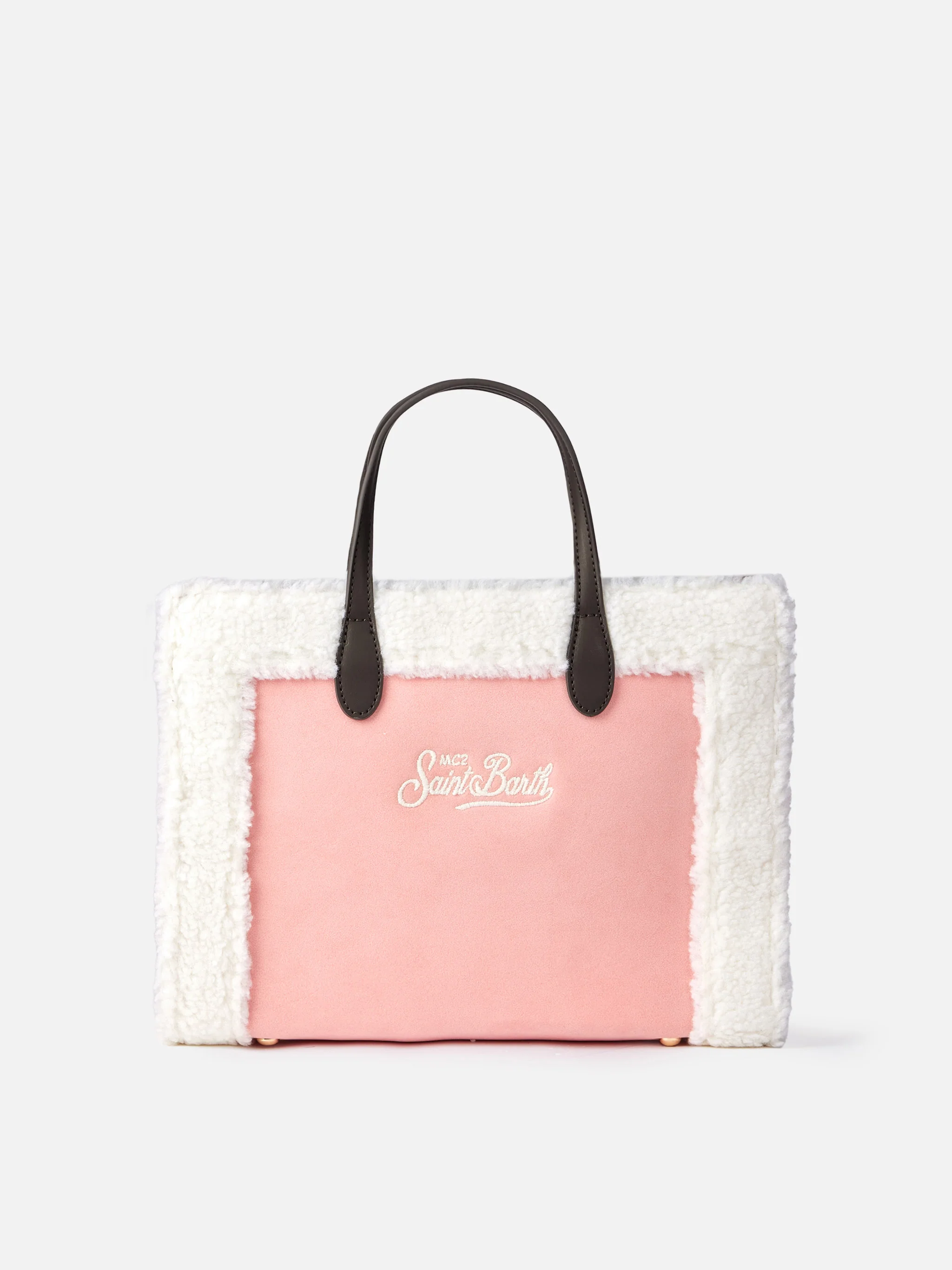 Borsa Vivian rosa con dettagli in sherpa - Image 5