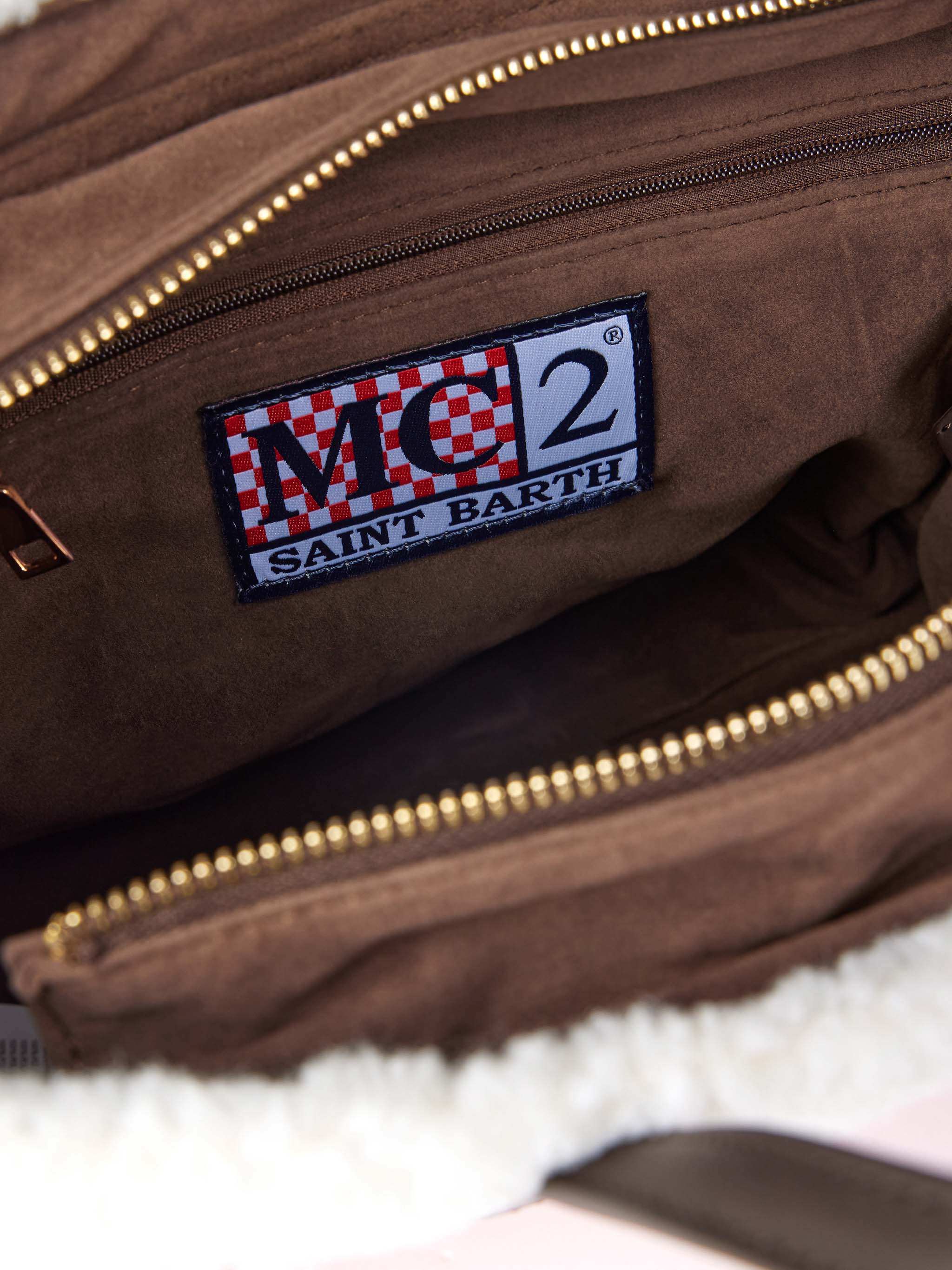 Borsa Vivian rosa con dettagli in sherpa - Image 6