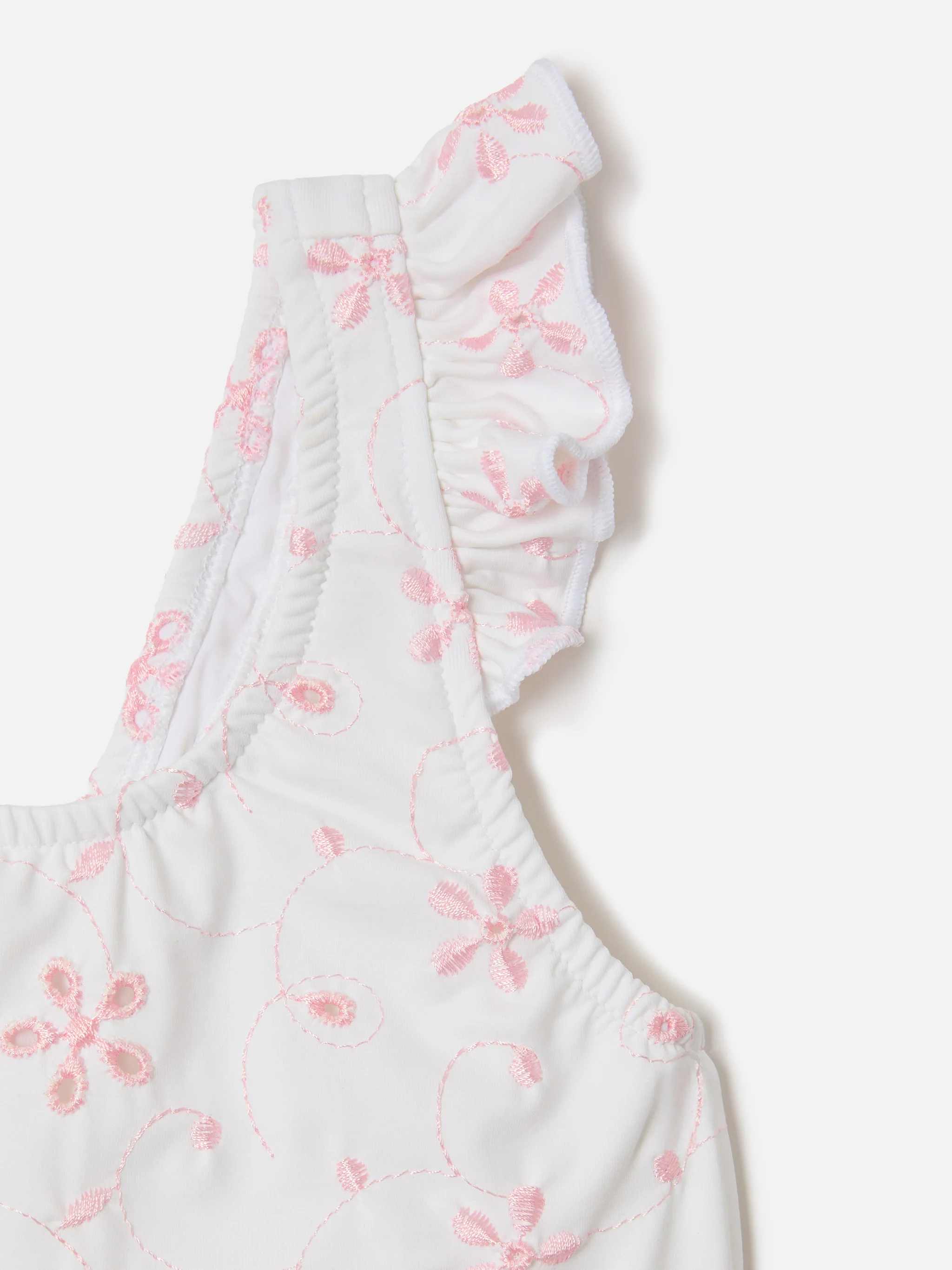 Costume intero Pinkie in sangallo ricamato rosa - Image 3
