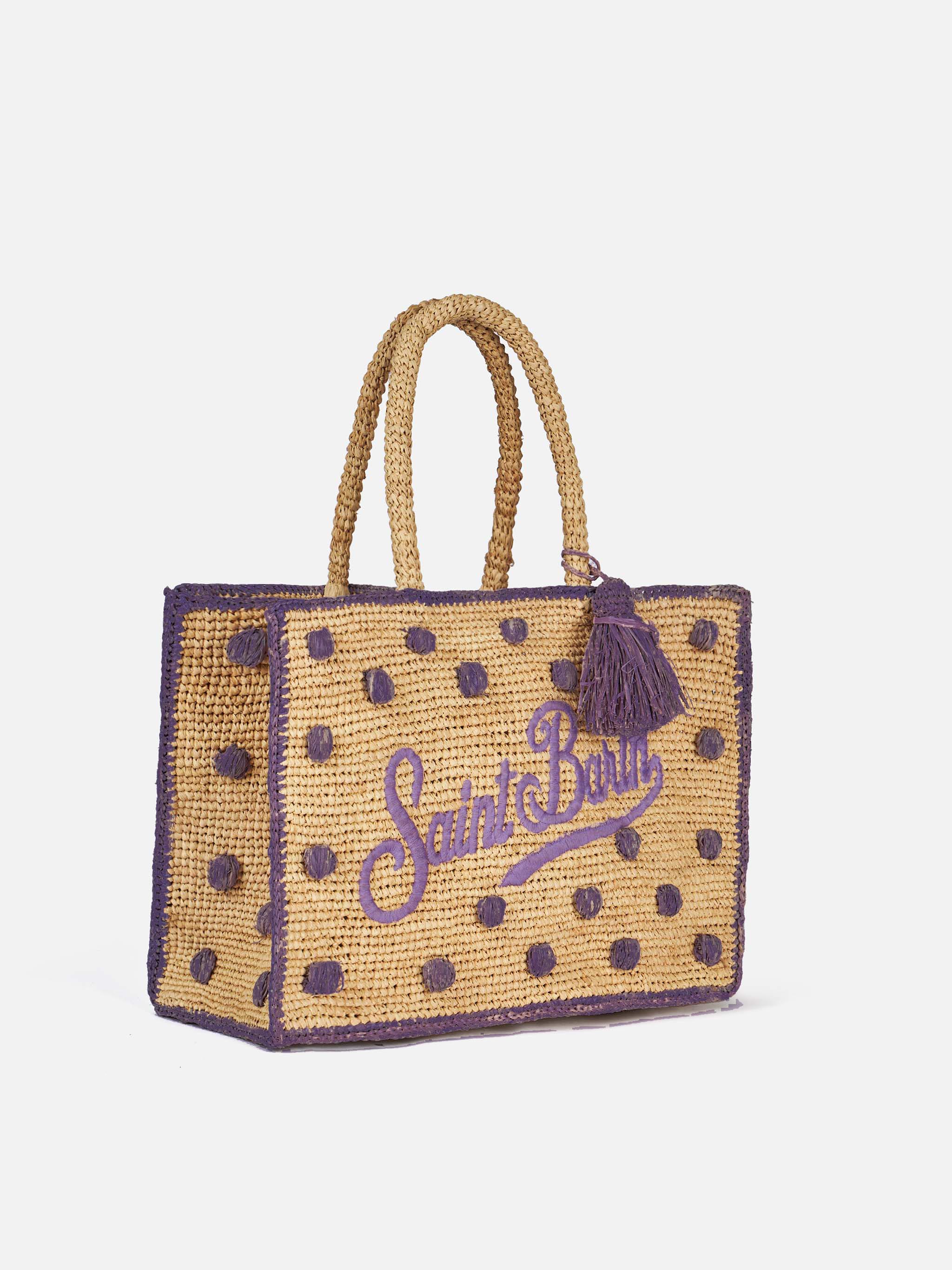 Borsa Colette Rafia in spugna a pois - Image 3