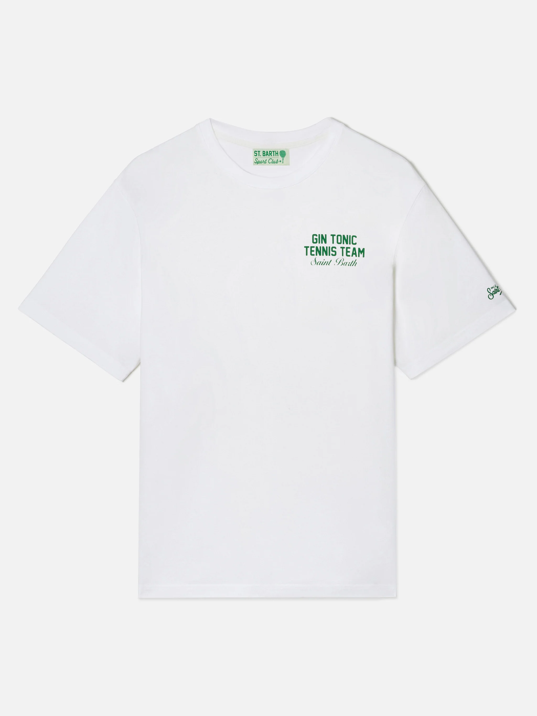 T-shirt Portland bianca con illustrazione Gin Tonic Tennis Team - Image 5
