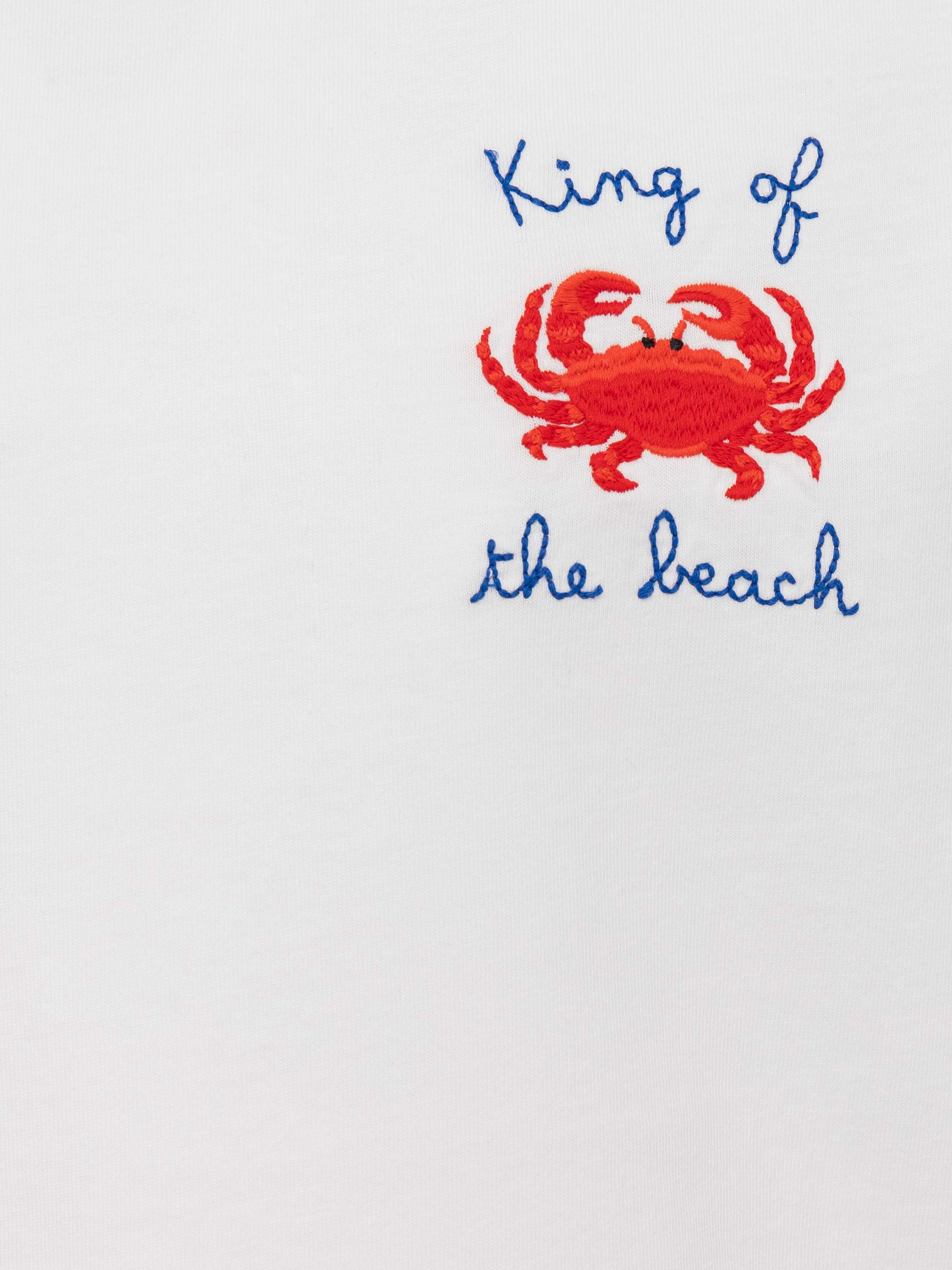 T-shirt Portofino Jr in jersey di cotone con ricamo King of the Beach - Image 2