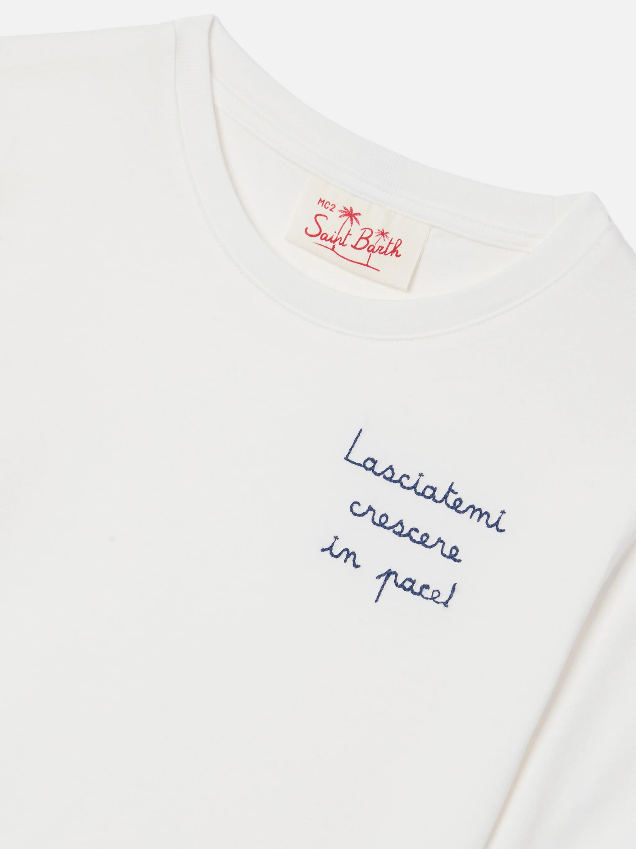 T-shirt Portofino Jr con ricamo Lasciatemi Crescere In Pace! - Image 2