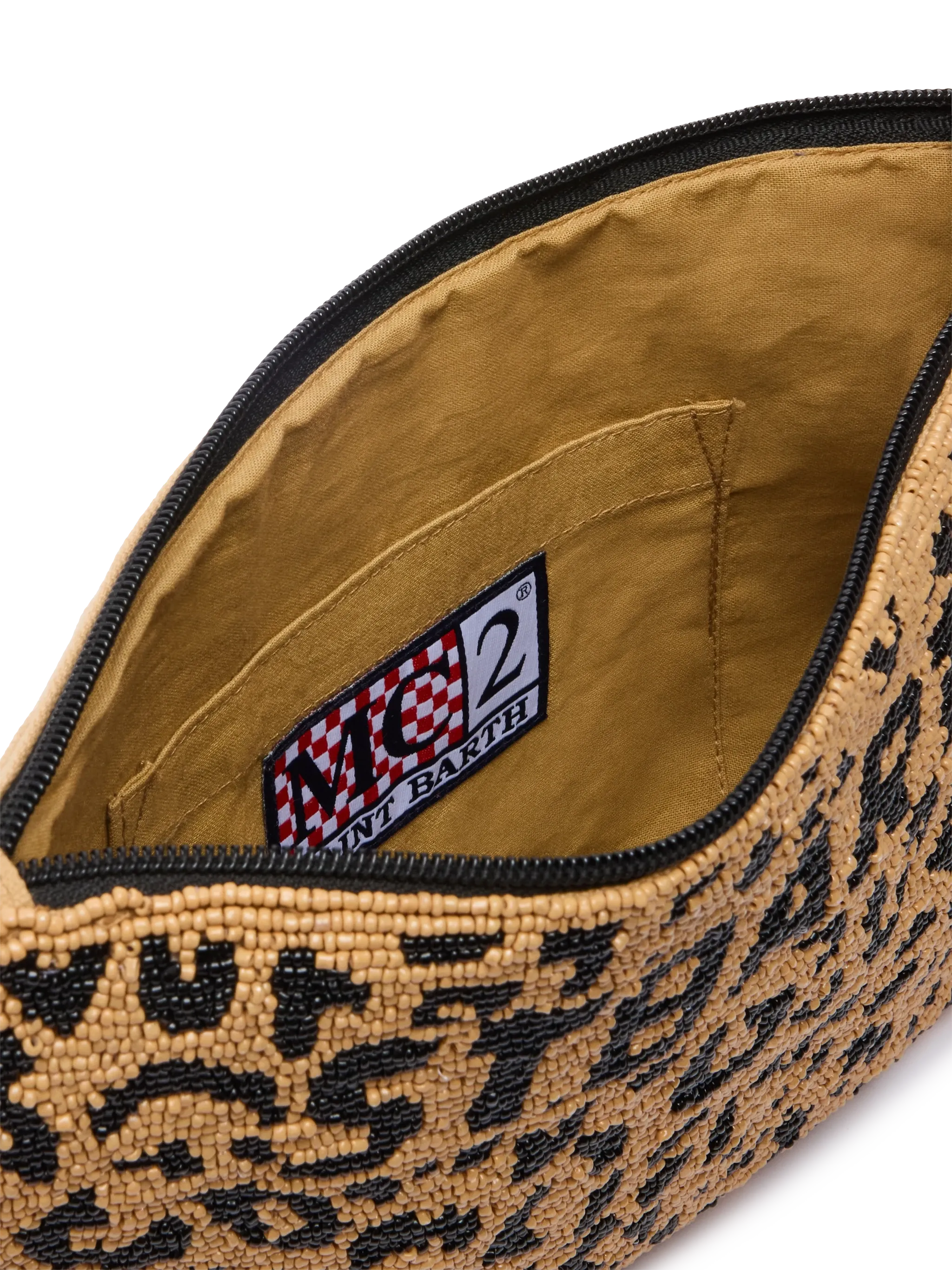 Pouch Pearl con fantasia leopardata in perline - Image 4