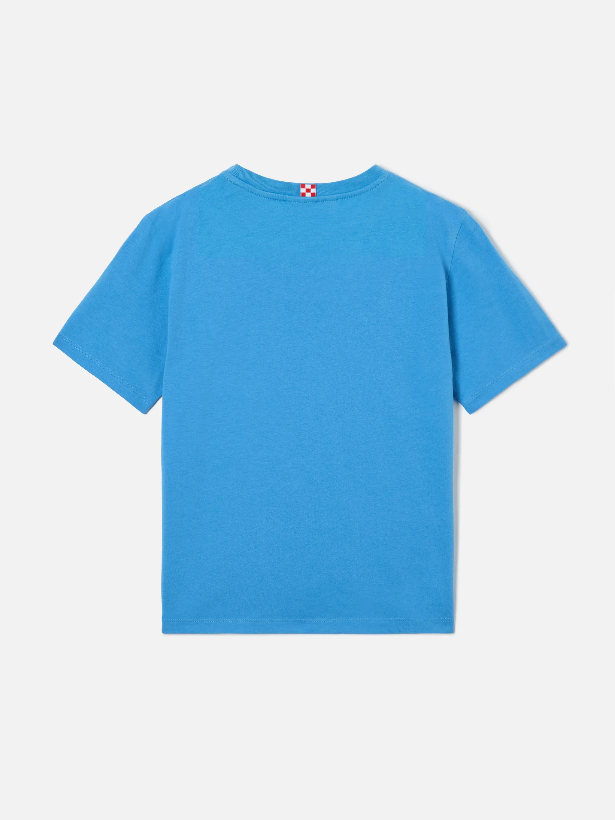 T-shirt Dover Jr in puro cotone azzurro polvere con logo ricamato - Image 3