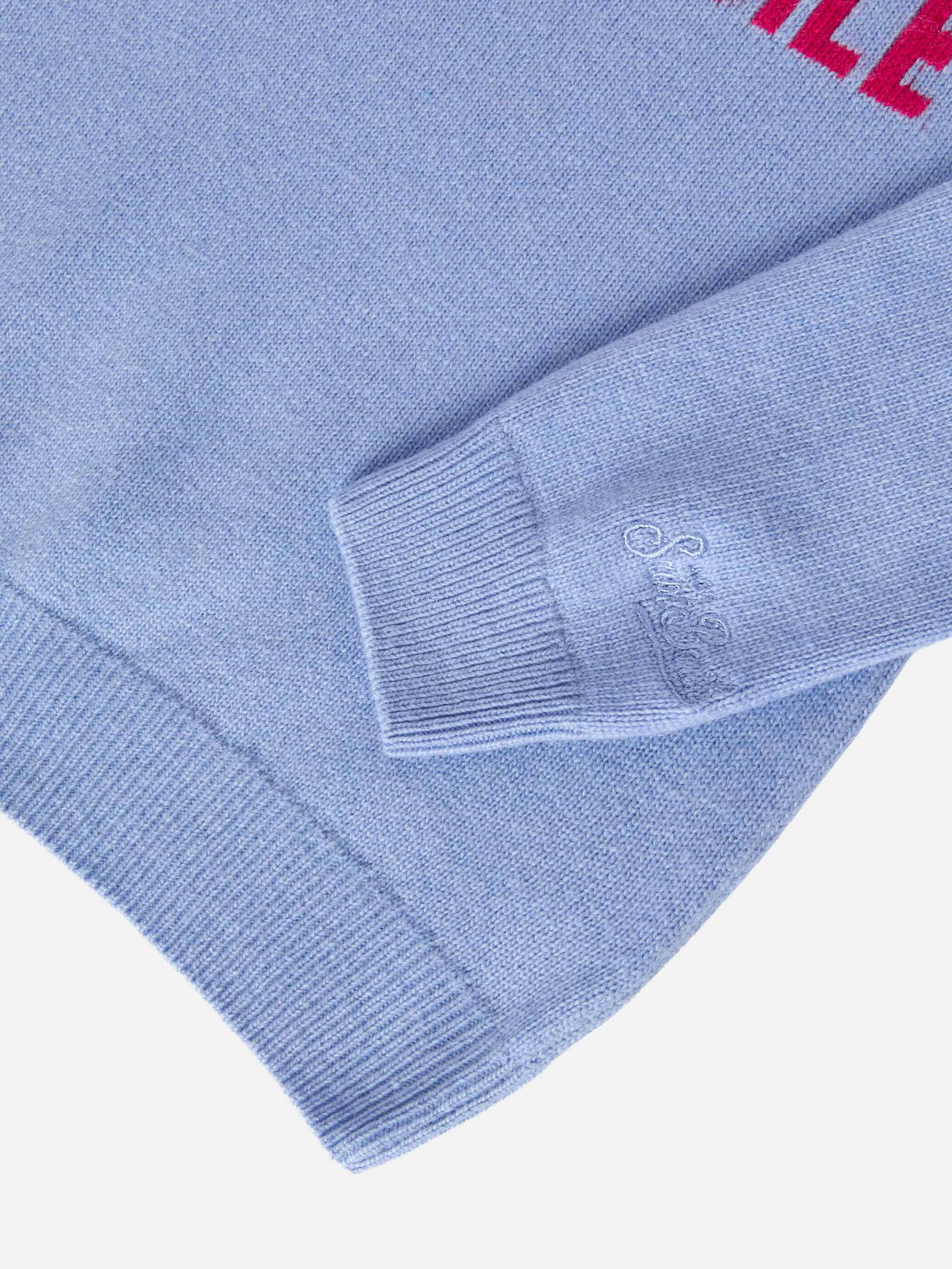 Girocollo Princess in misto cashmere con jacquard Bella e Impossibile - Image 4