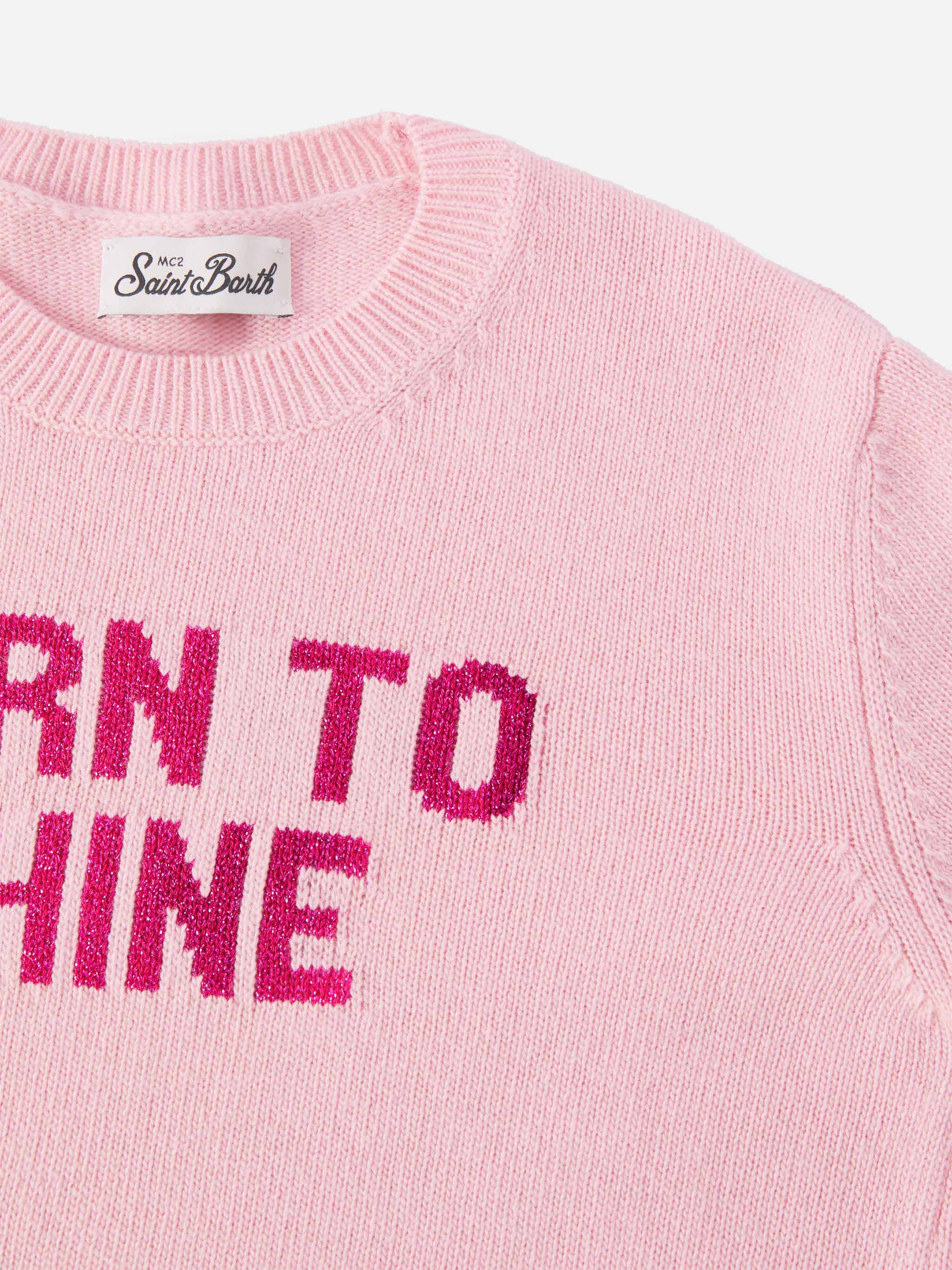 Girocollo Princess in misto cashmere con jacquard lurex Born to Shine - Image 2