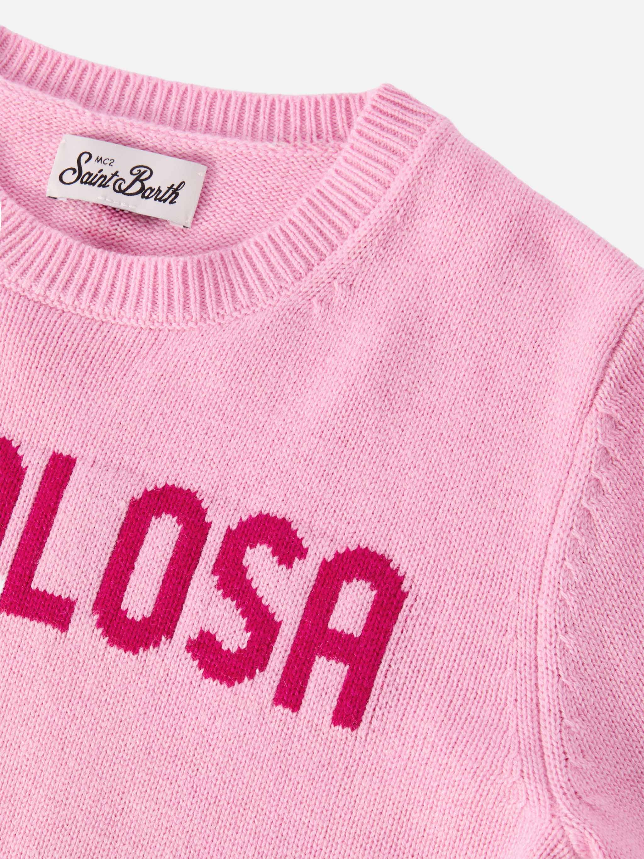Girocollo Princess in misto cashmere con jacquard Favolosa - Image 2