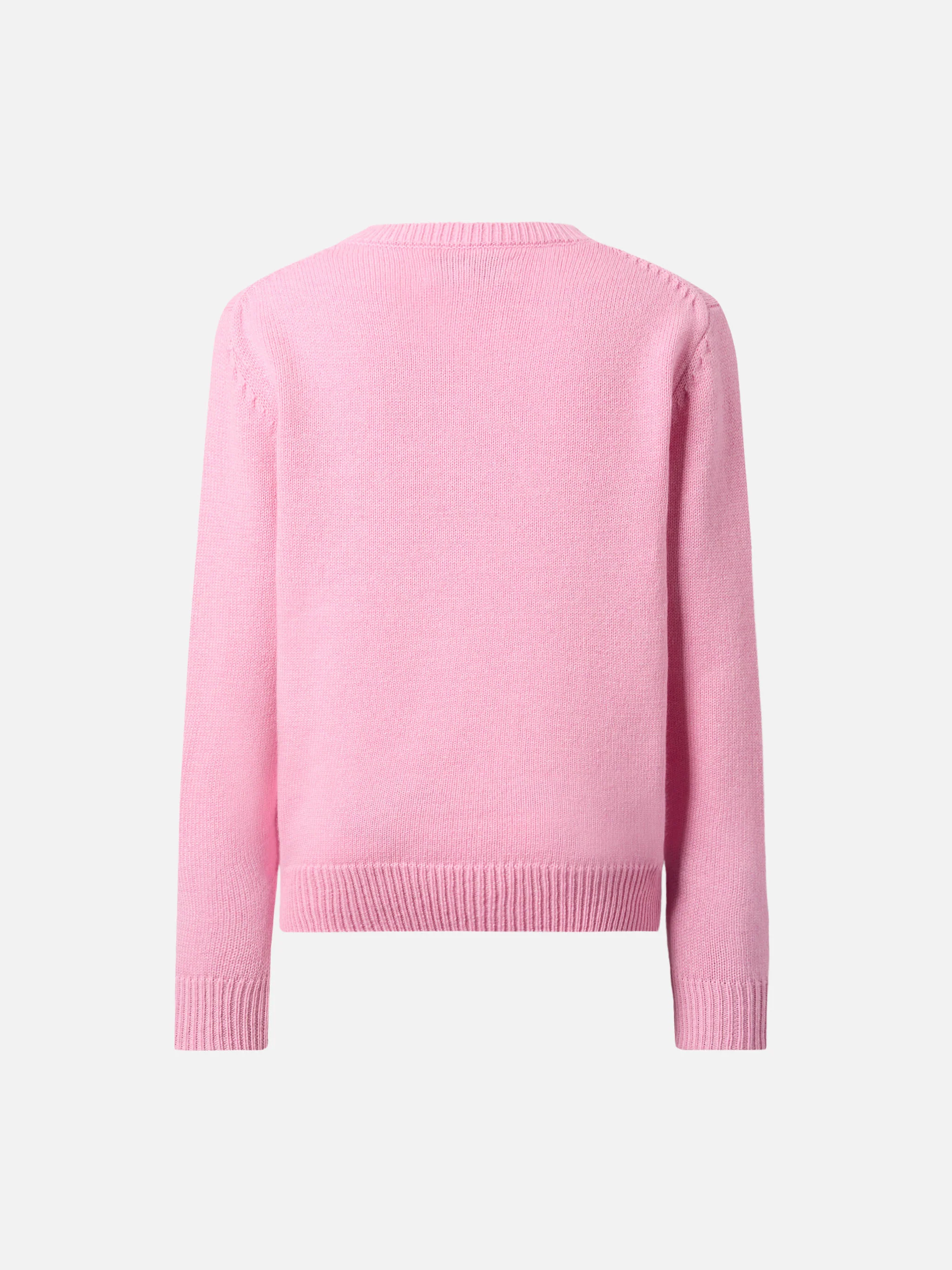 Girocollo Princess in misto cashmere con jacquard Favolosa - Image 3