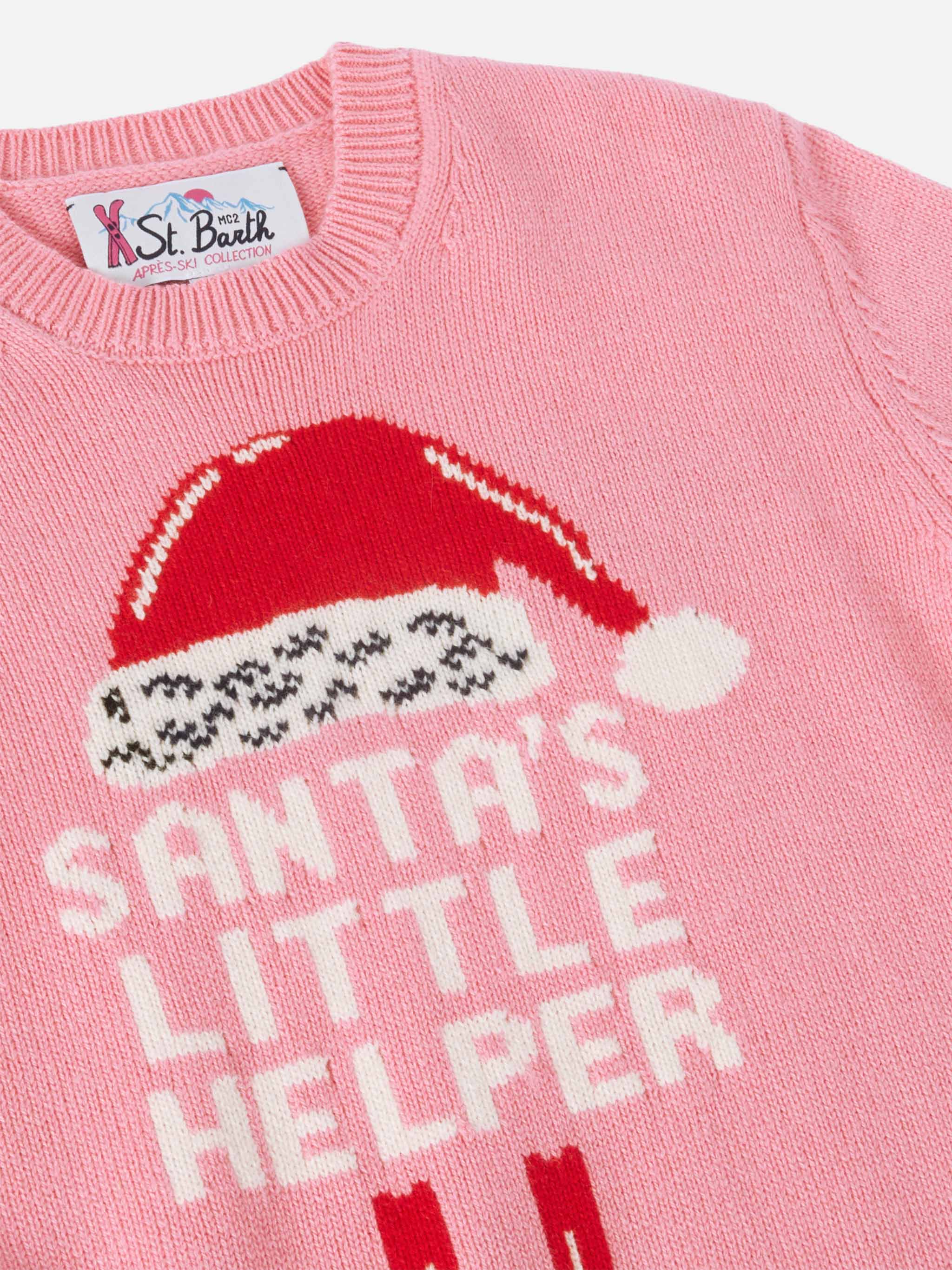 Maglione in misto cashmere Princess con jacquard Santa’s Little Helper - Image 2